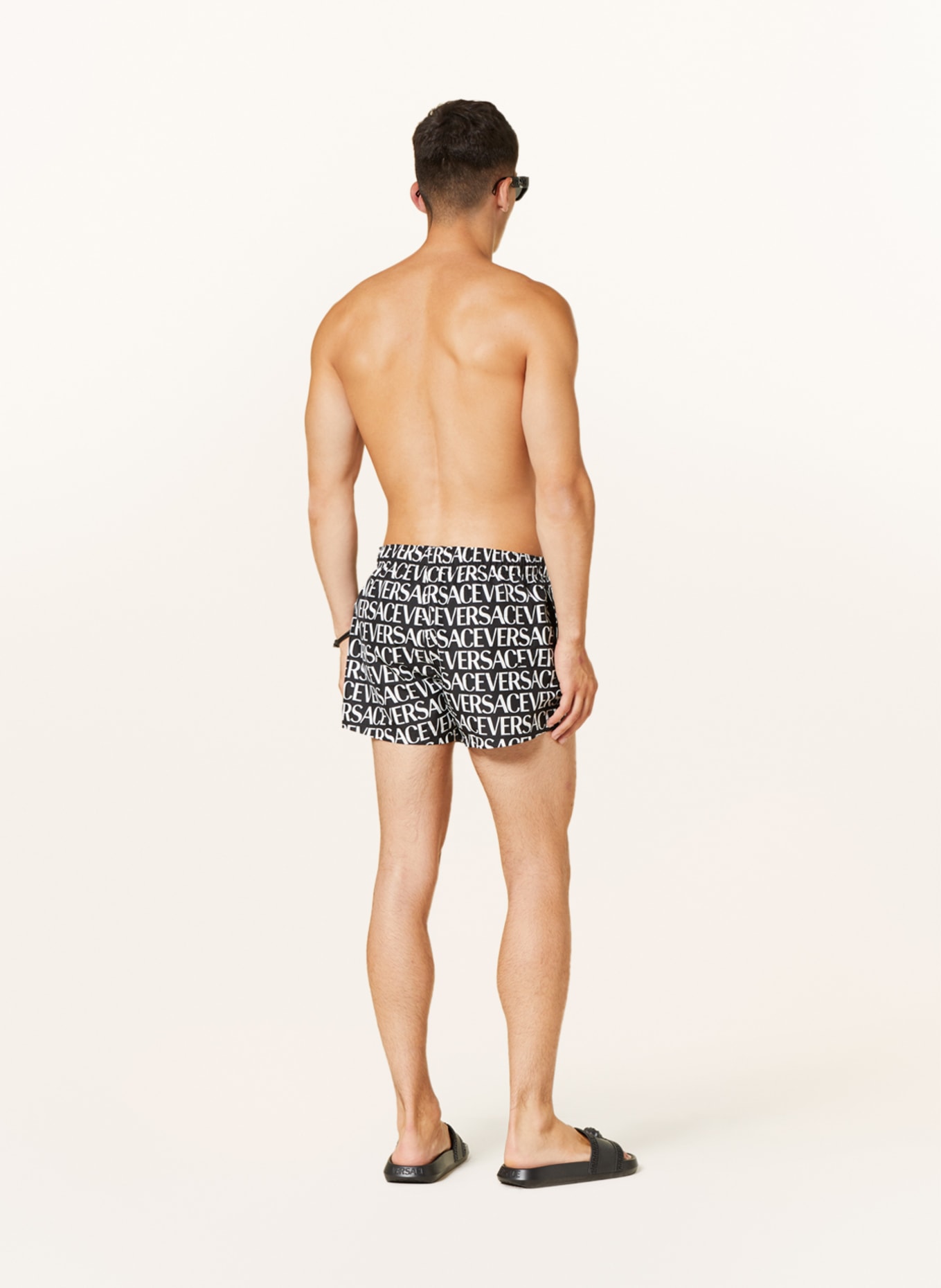 VERSACE Swim shorts, Color: BLACK/ WHITE (Image 3)