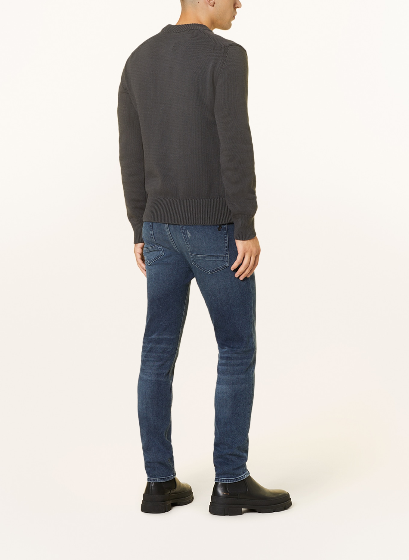 BOSS Sweater KAFLASH, Color: DARK GRAY/ YELLOW (Image 3)