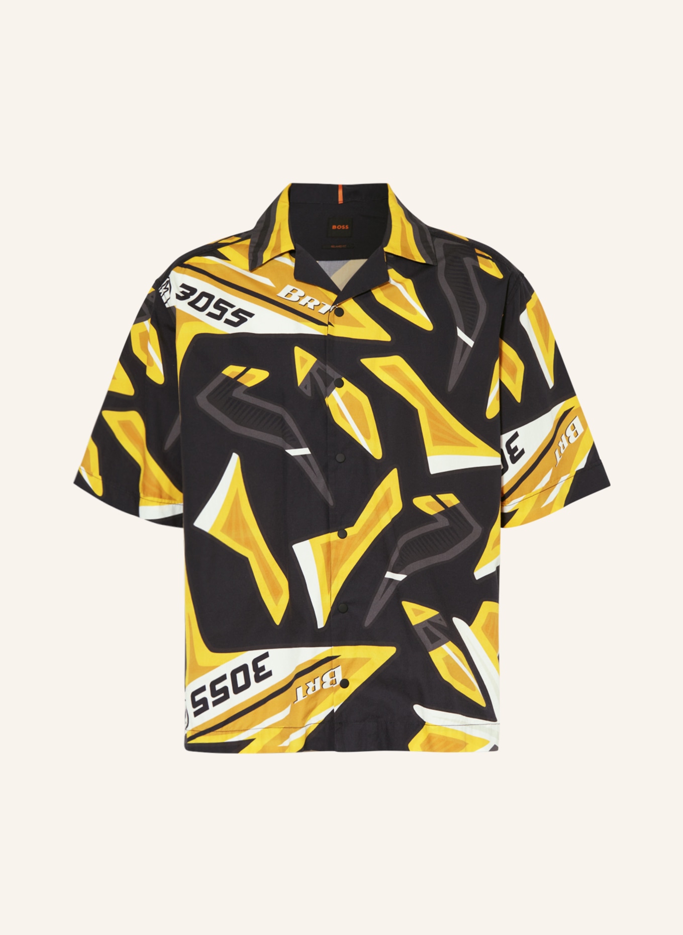 BOSS Resort shirt LAPIS relaxed fit, Color: BLACK/ YELLOW/ WHITE (Image 1)