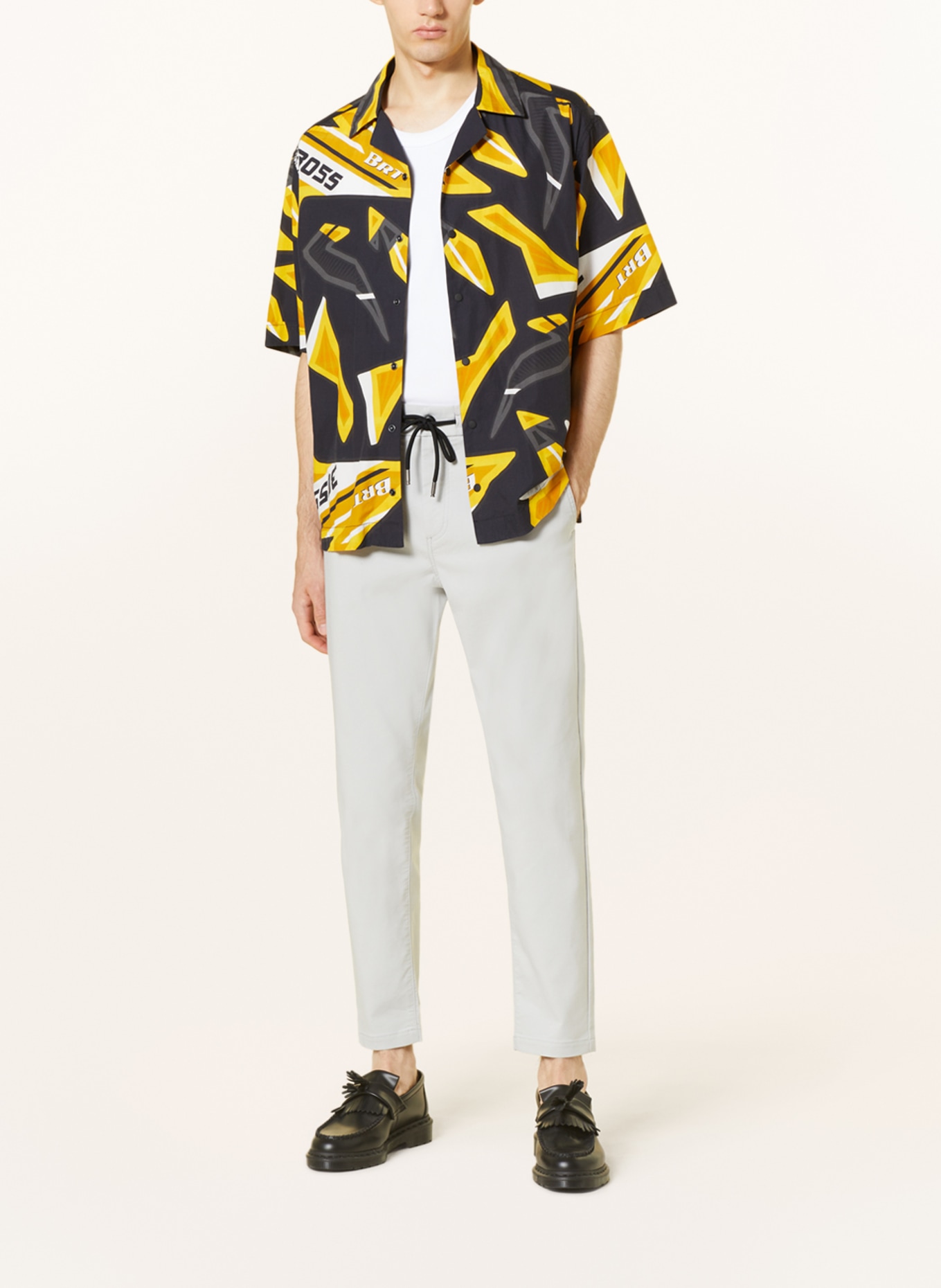 BOSS Resort shirt LAPIS relaxed fit, Color: BLACK/ YELLOW/ WHITE (Image 2)