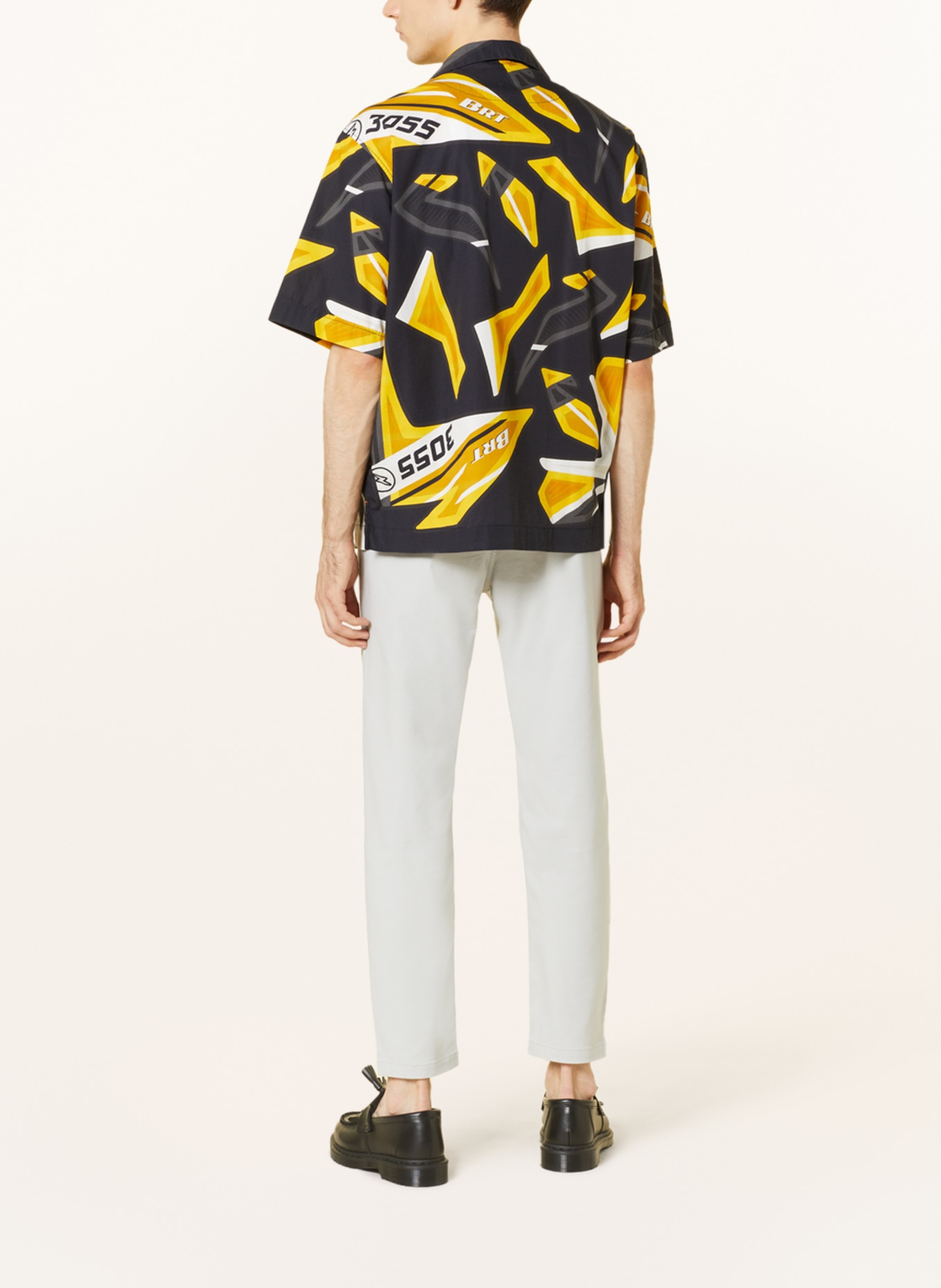 BOSS Resort shirt LAPIS relaxed fit, Color: BLACK/ YELLOW/ WHITE (Image 3)