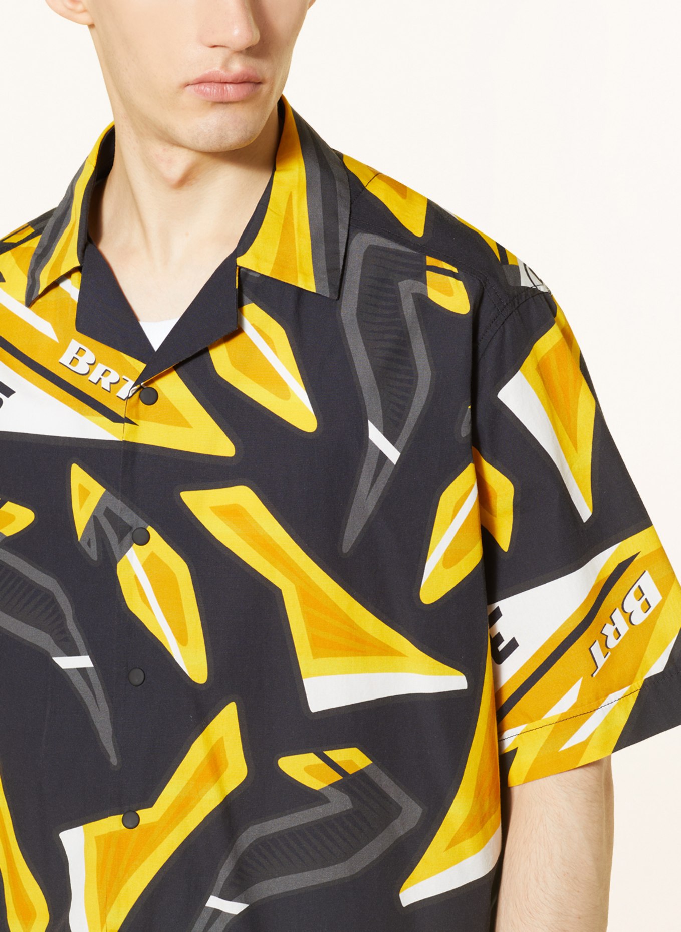 BOSS Resort shirt LAPIS relaxed fit, Color: BLACK/ YELLOW/ WHITE (Image 4)