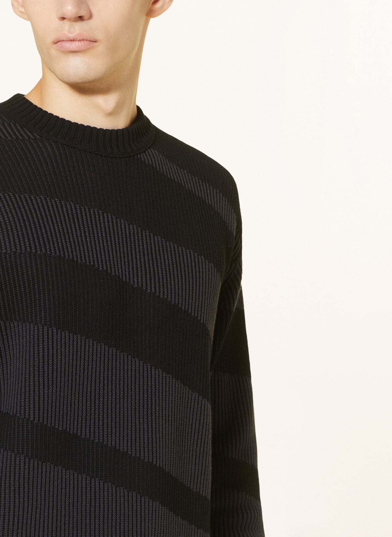 BOSS Sweater ARACE, Color: BLACK/ DARK GRAY (Image 4)