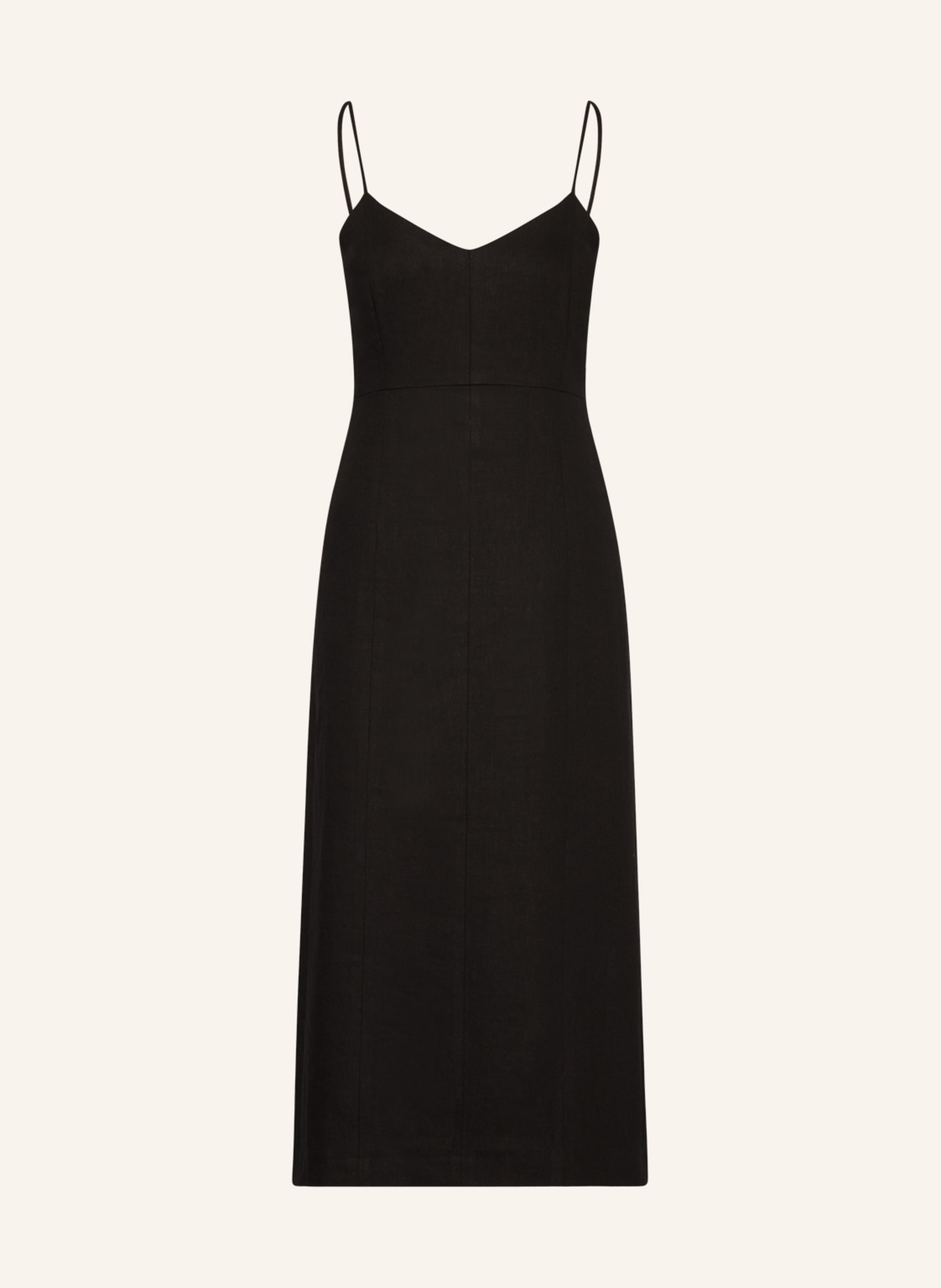 DRYKORN Dress LAVEA with linen, Color: BLACK (Image 1)