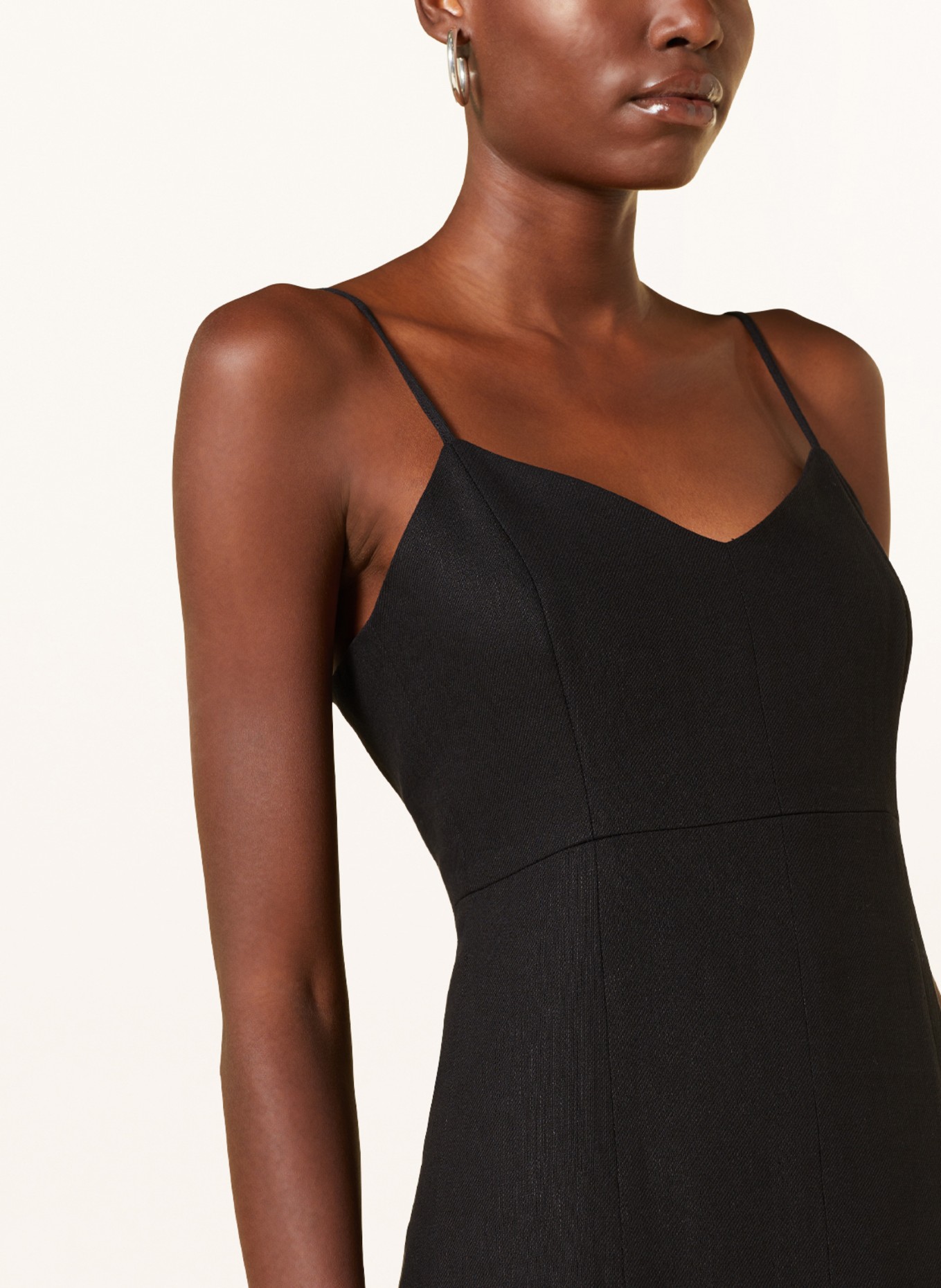 DRYKORN Dress LAVEA with linen, Color: BLACK (Image 4)