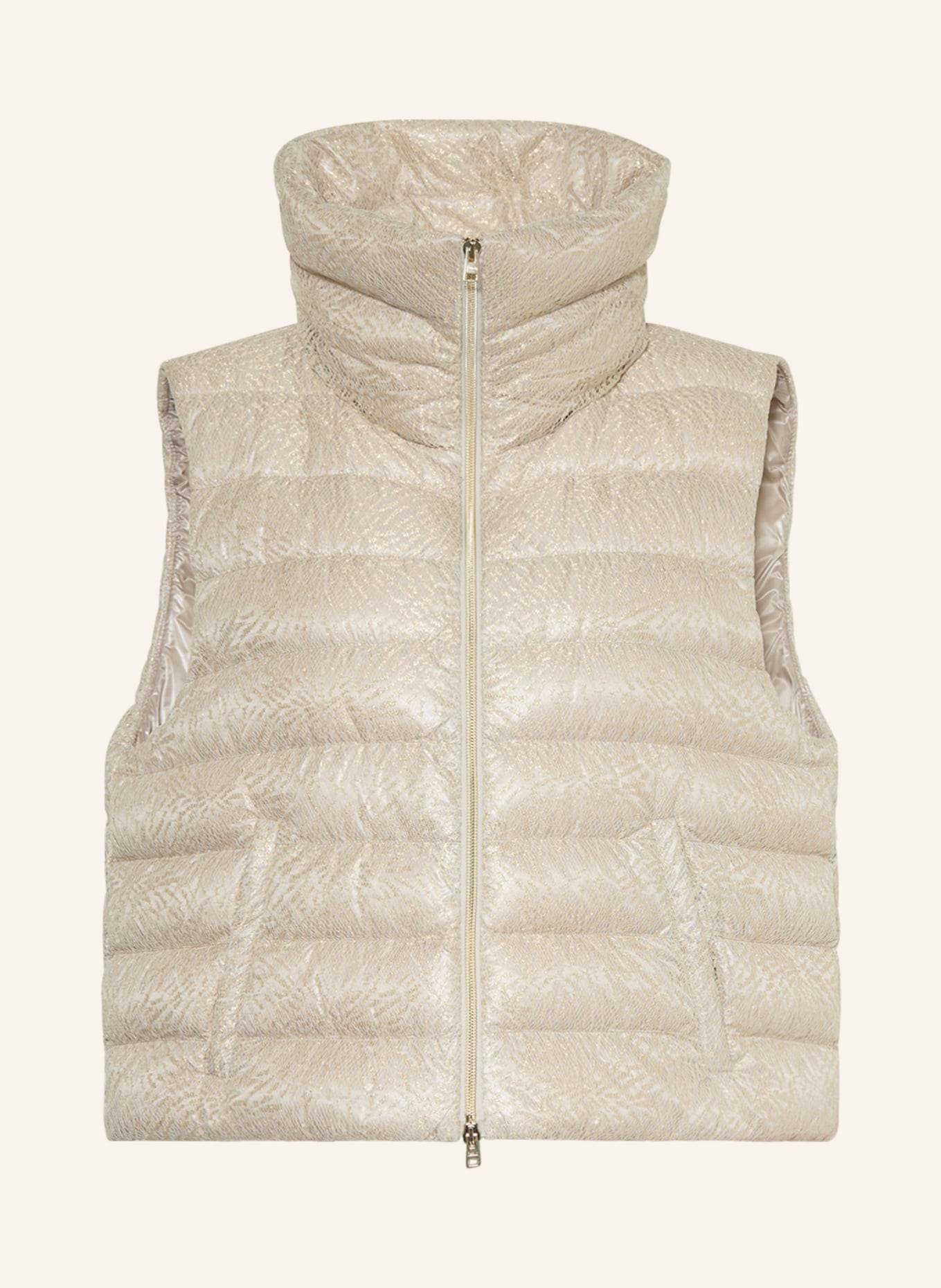 HERNO Lightweight down vest with glitter thread, Color: ROSE/ GOLD (Image 1)