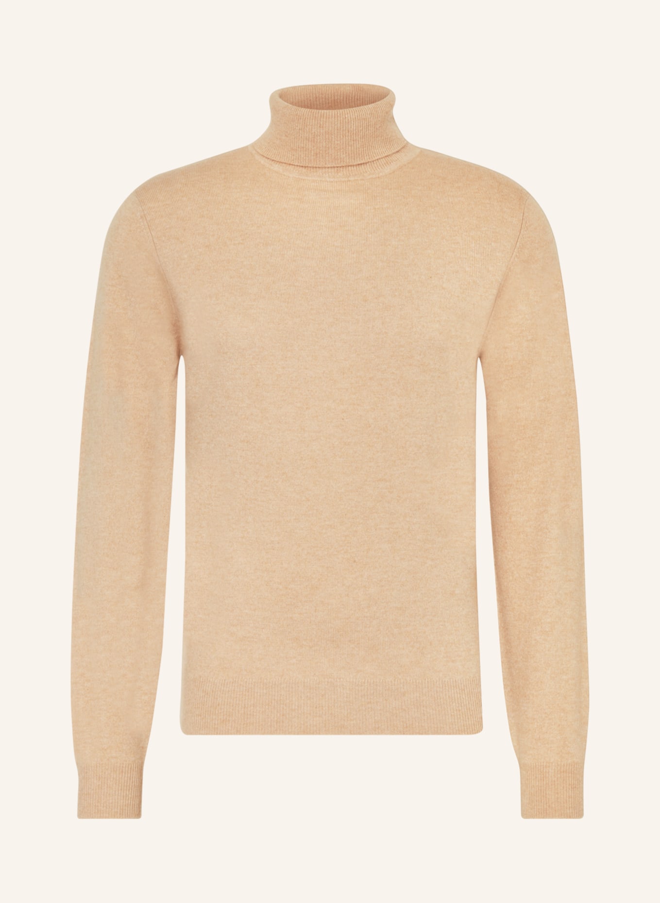 STROKESMAN'S Turtleneck sweater in cashmere, Color: LIGHT BROWN (Image 1)