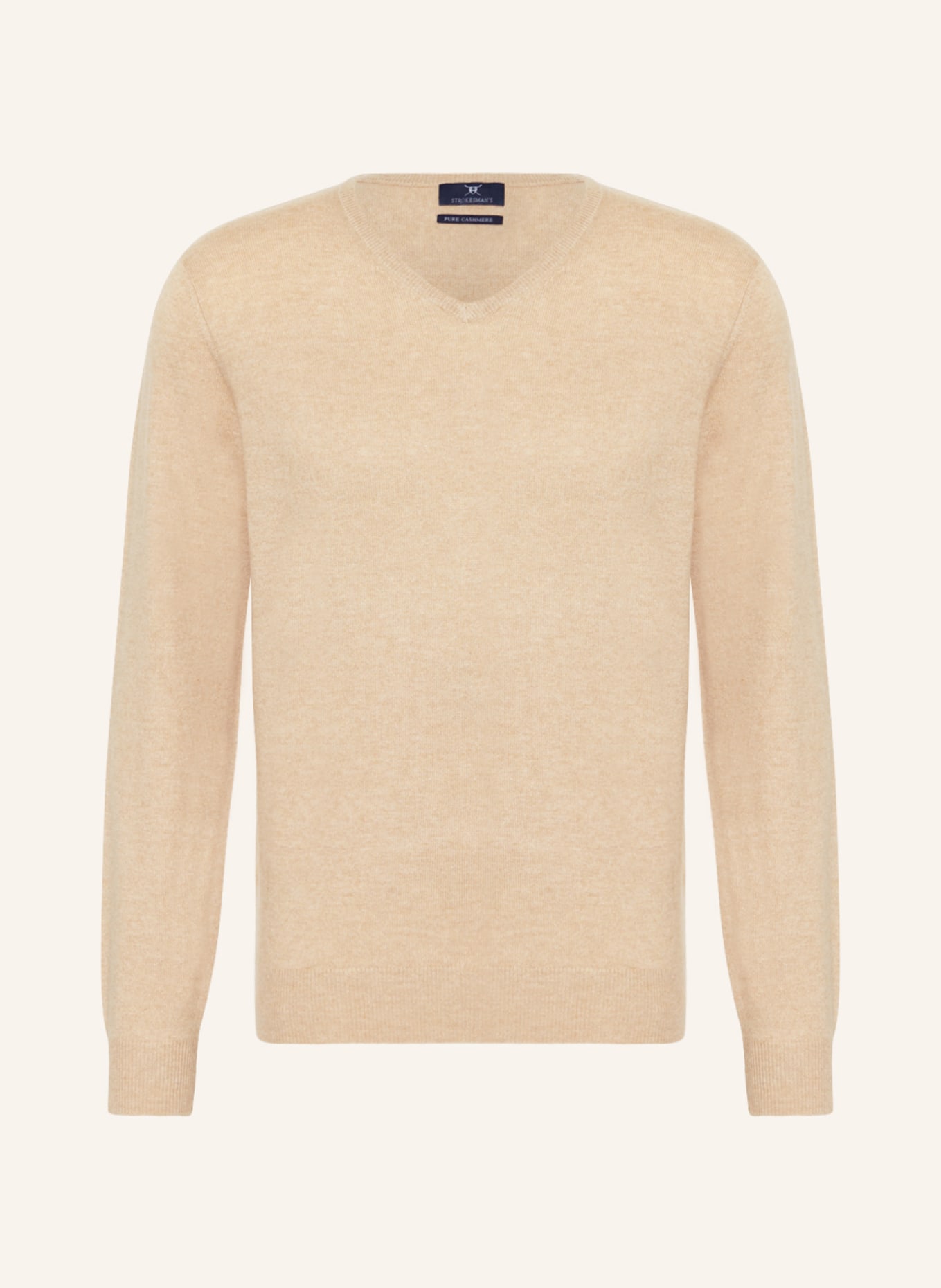 STROKESMAN'S Cashmere sweater, Color: LIGHT BROWN (Image 1)