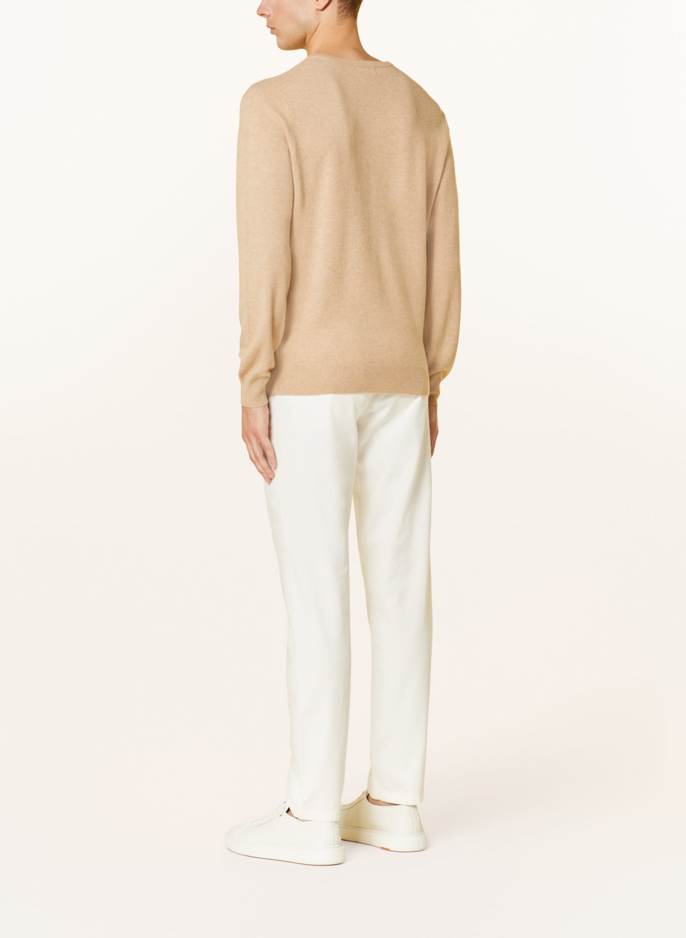 STROKESMAN'S Cashmere sweater, Color: LIGHT BROWN (Image 3)