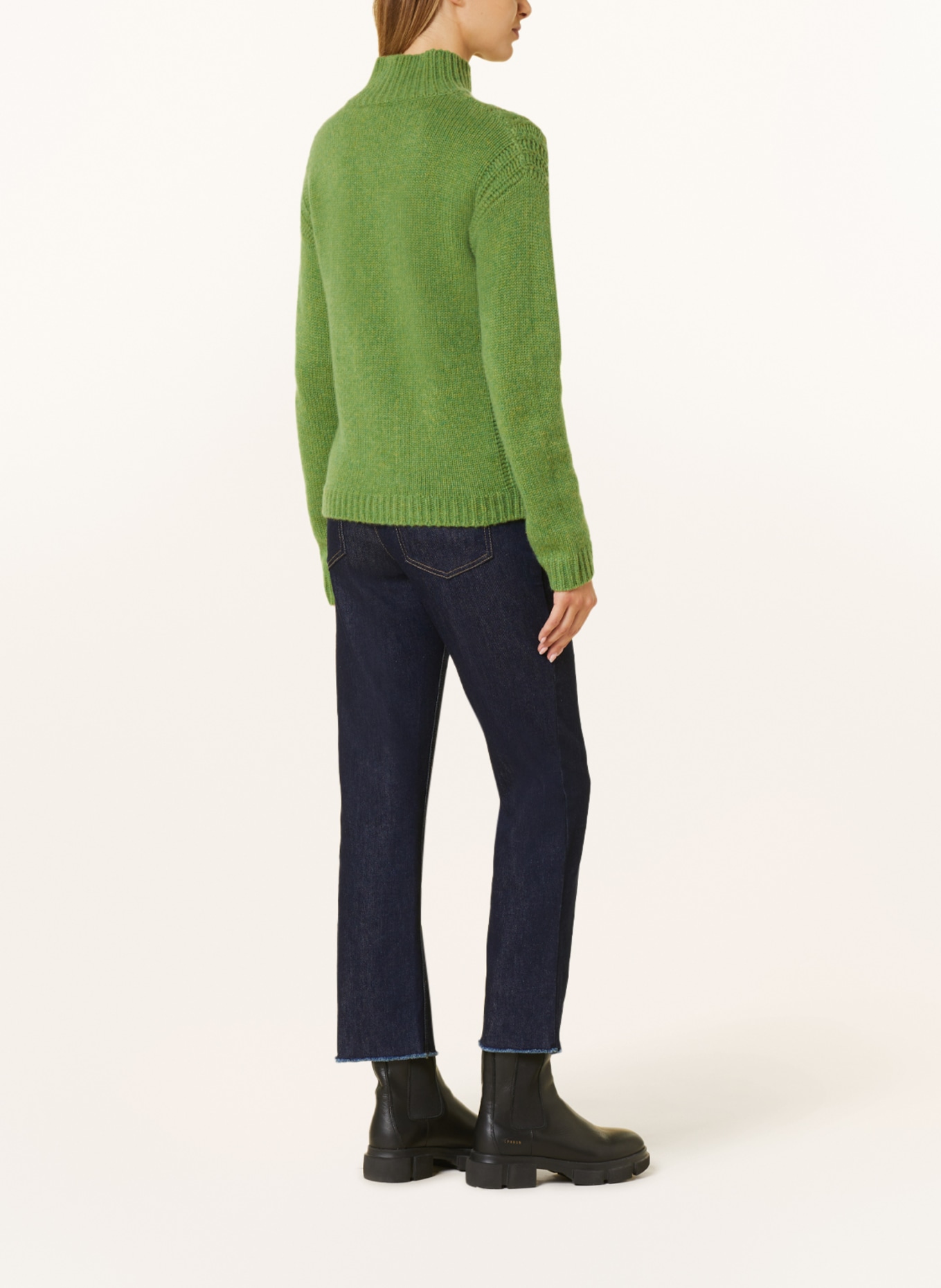 darling harbour Sweater with cashmere, Color: OLIVE (Image 3)
