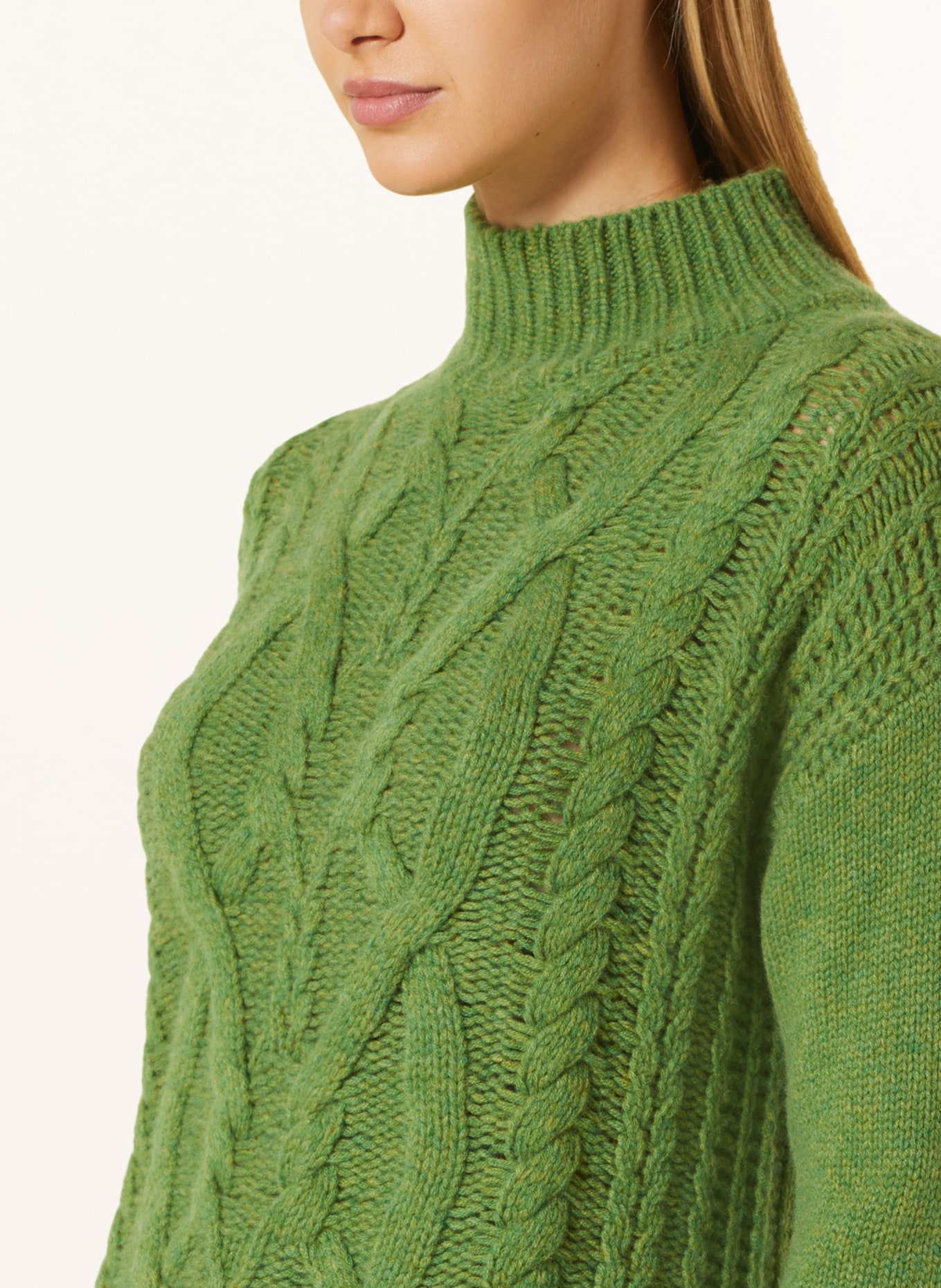 darling harbour Sweater with cashmere, Color: OLIVE (Image 4)