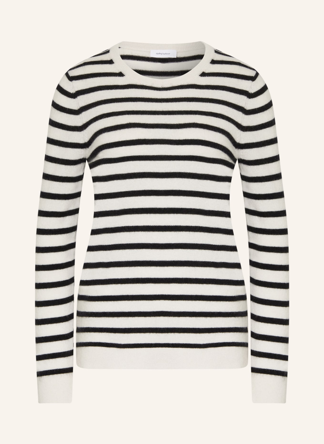 darling harbour Cashmere sweater, Color: CREAM/ BLACK (Image 1)