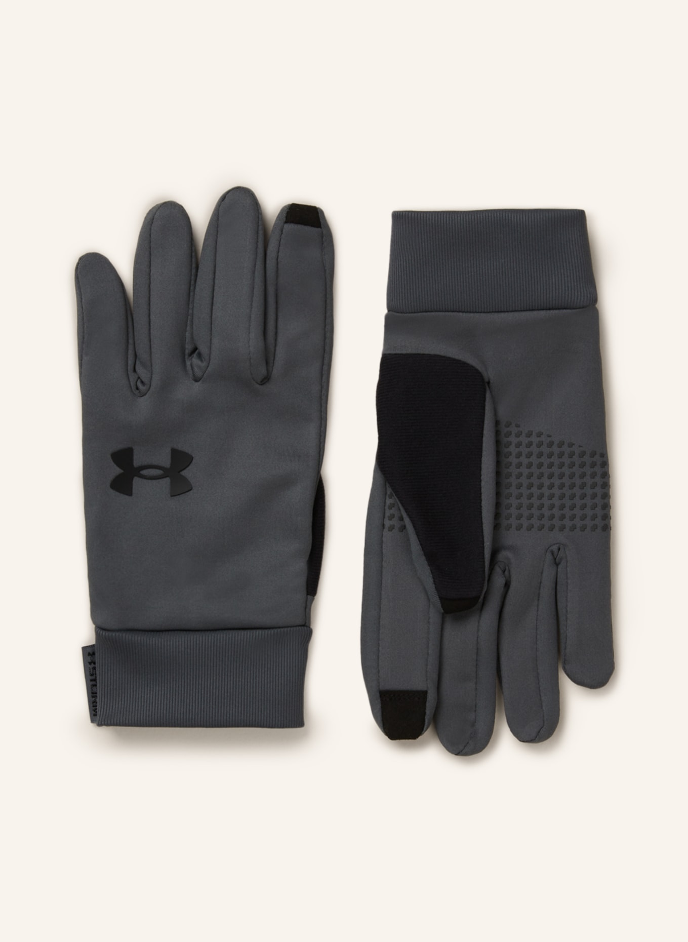 UNDER ARMOUR Multisport gloves UA STORM LINER with touchscreen function, Color: GRAY/ BLACK (Image 1)