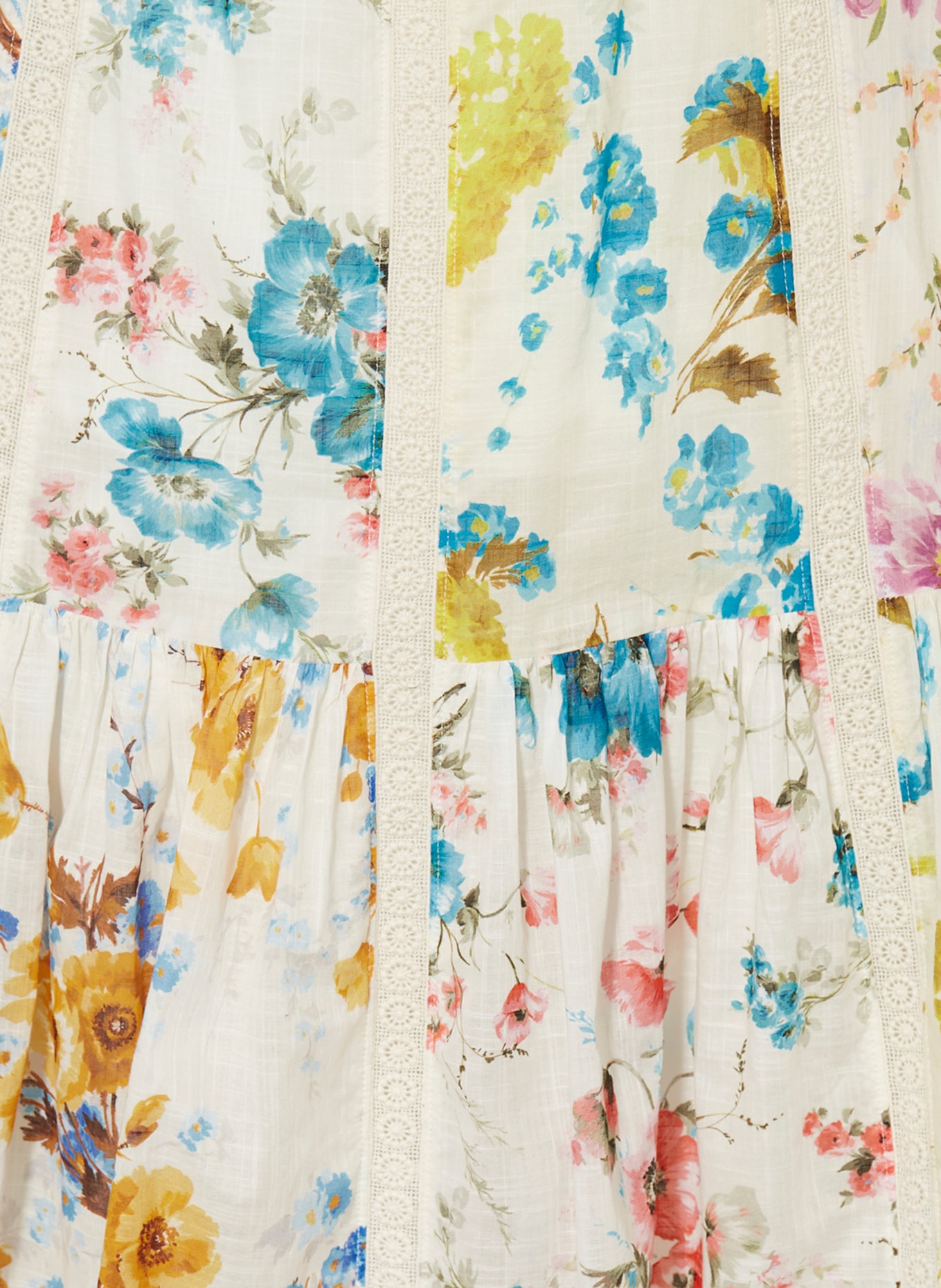 ZIMMERMANN Kleid HALYCON, Farbe: WEISS/ DUNKELGELB/ LILA (Bild 3)