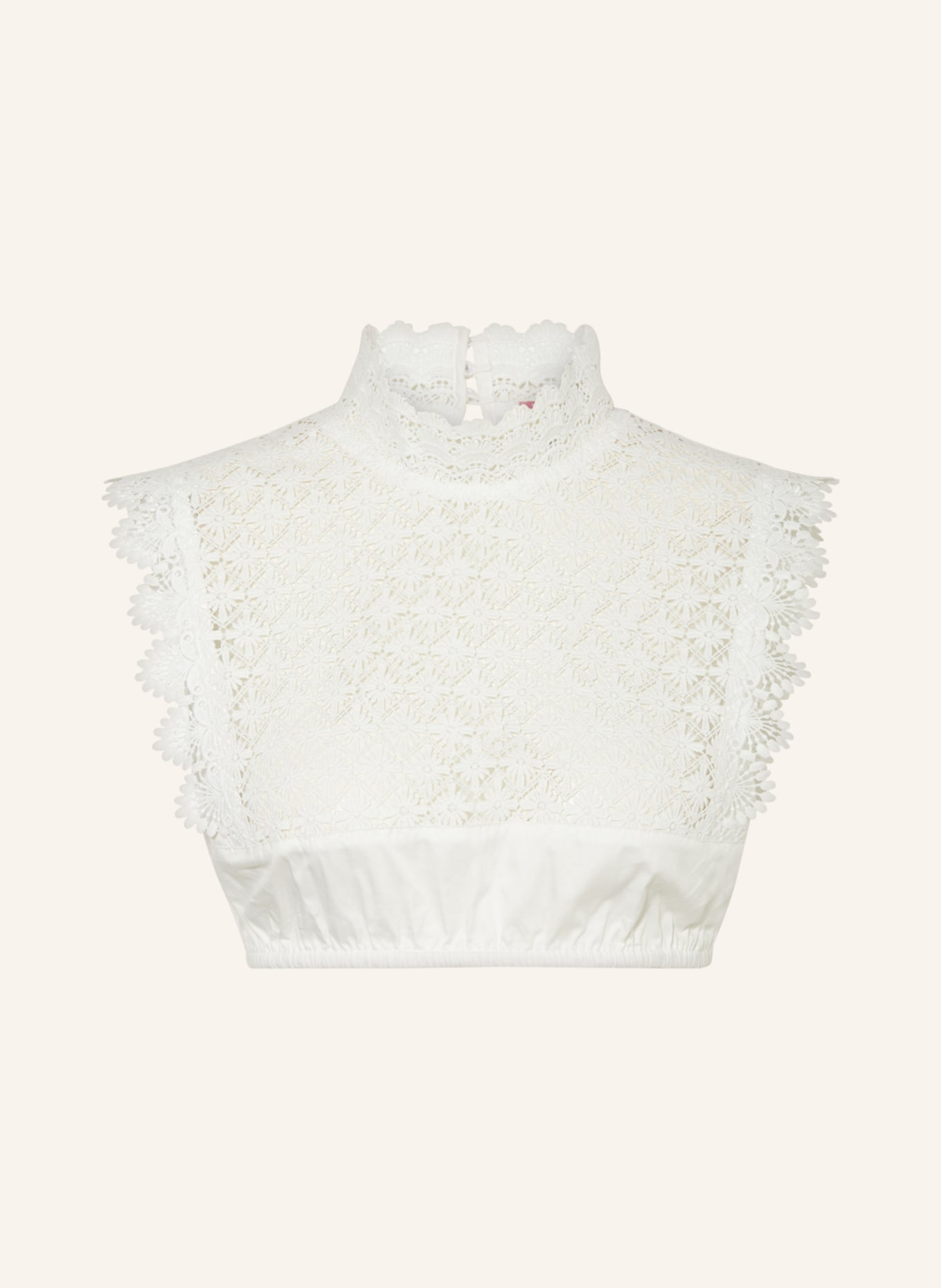 KRÜGER Dirndl blouse with broderie anglaise, Color: CREAM (Image 1)