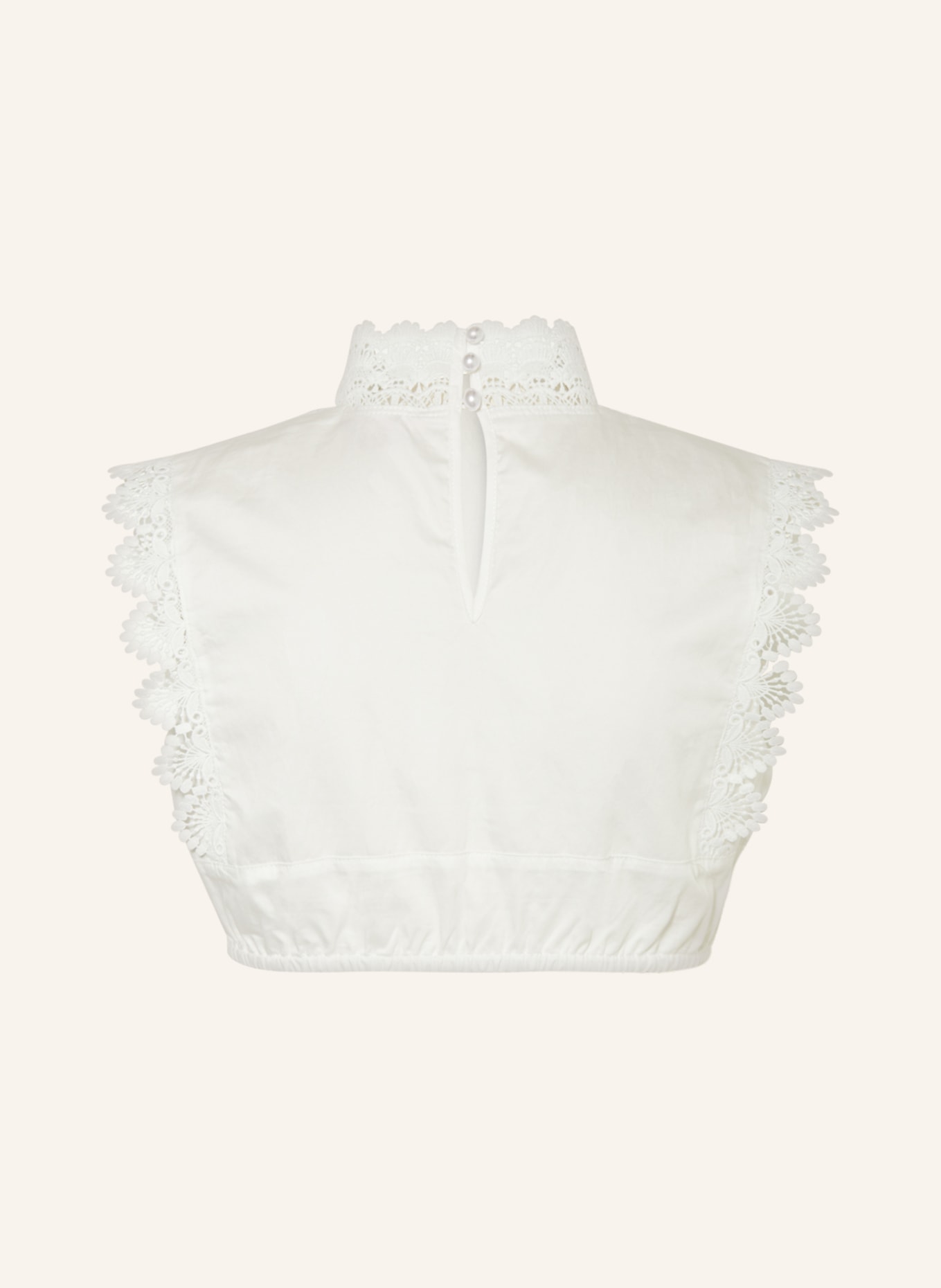 KRÜGER Dirndl blouse with broderie anglaise, Color: CREAM (Image 2)