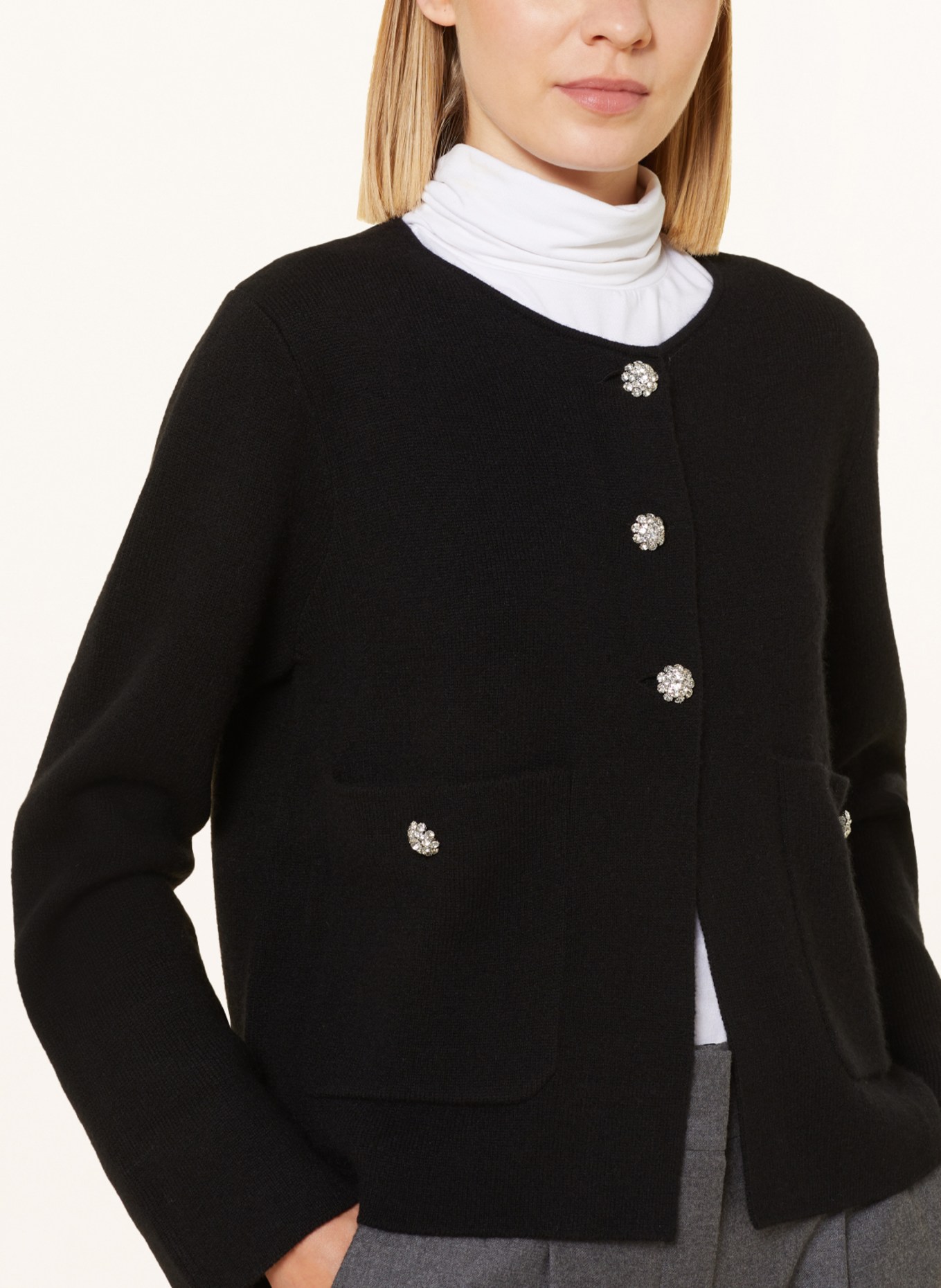 lilienfels Cardigan with cashmere, Color: BLACK (Image 4)