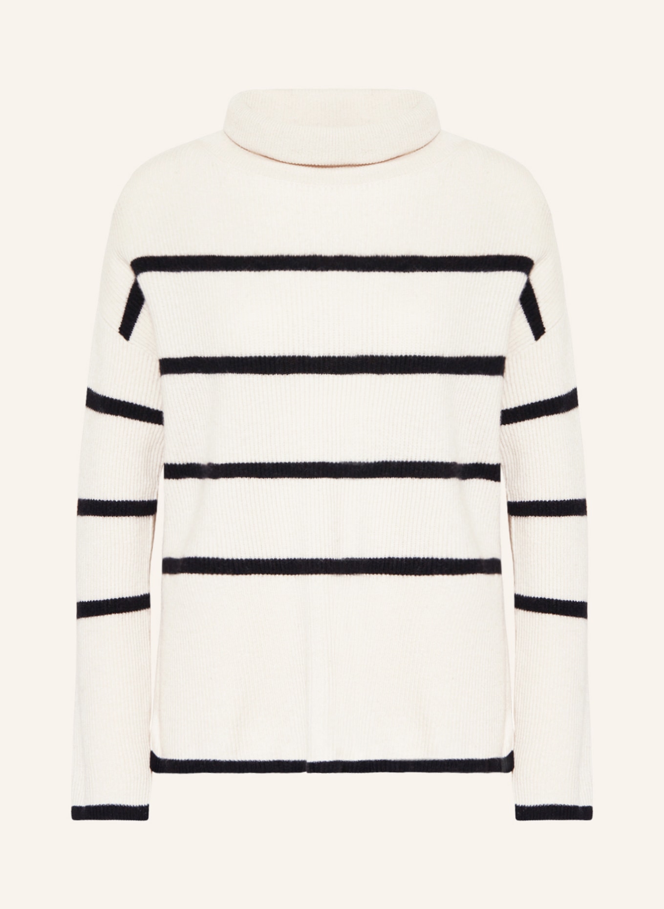 lilienfels Turtleneck sweater with cashmere, Color: ECRU/ BLACK (Image 1)