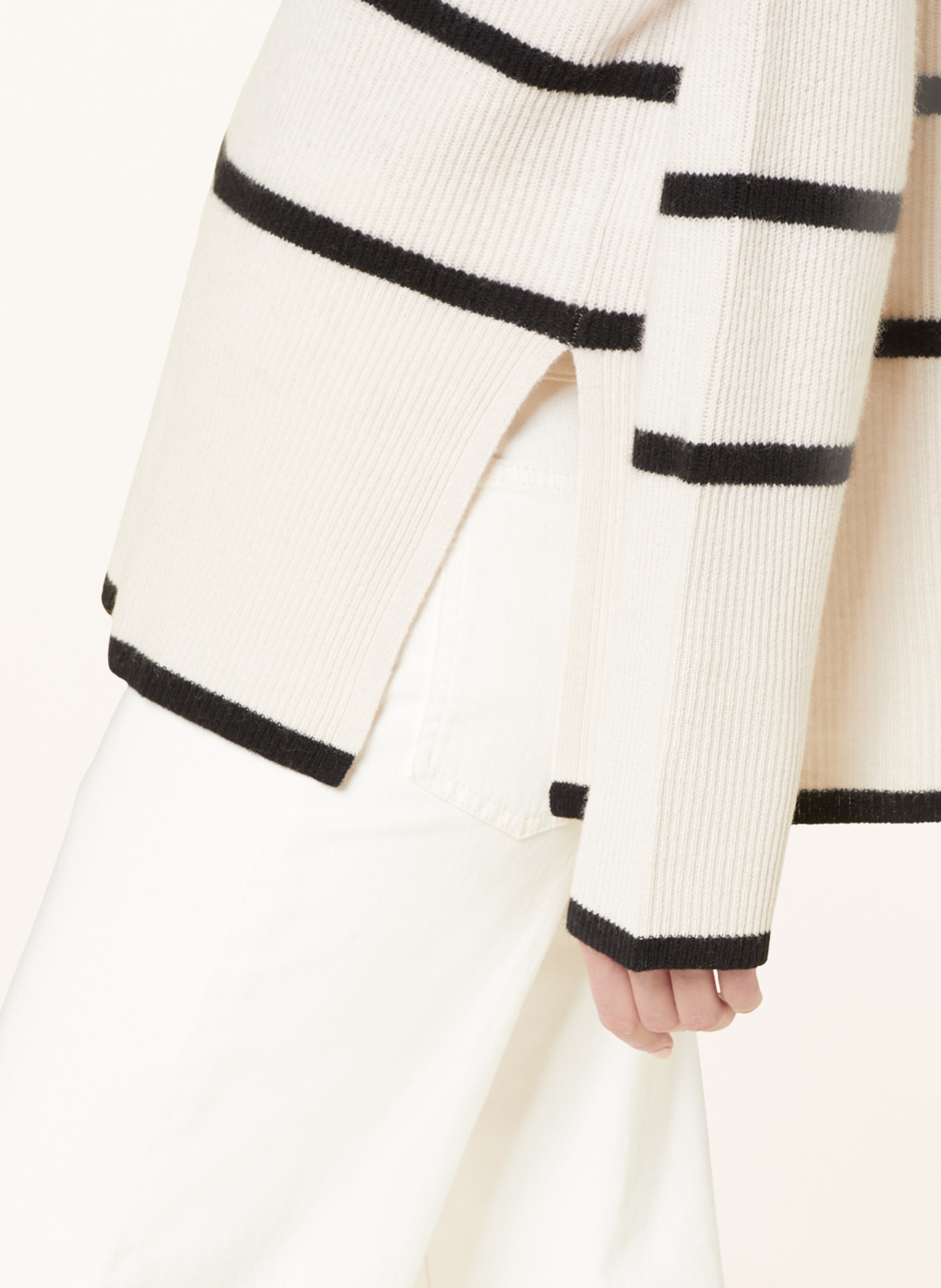 lilienfels Turtleneck sweater with cashmere, Color: ECRU/ BLACK (Image 4)