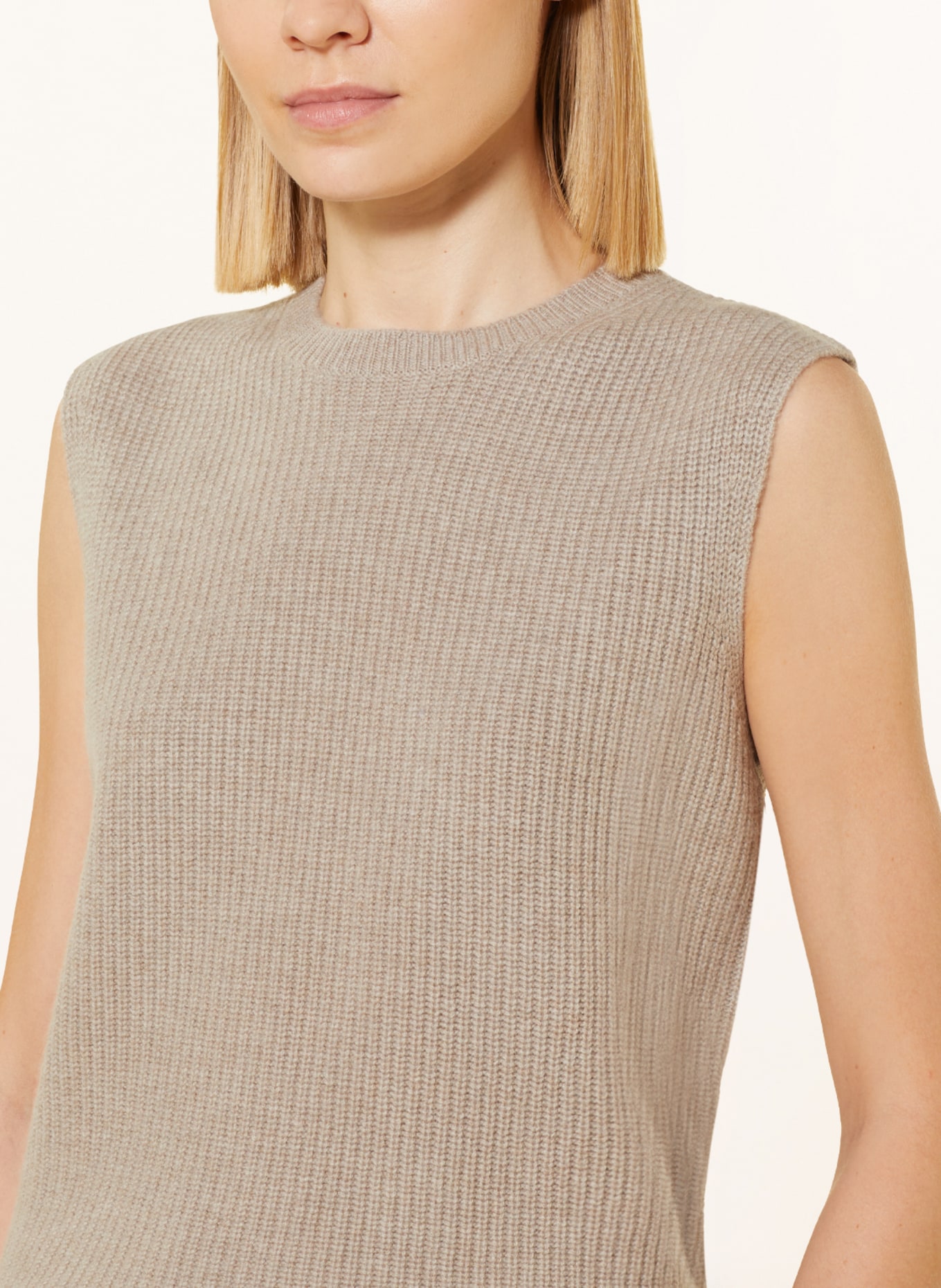 lilienfels Sweater vest with cashmere, Color: BEIGE (Image 4)
