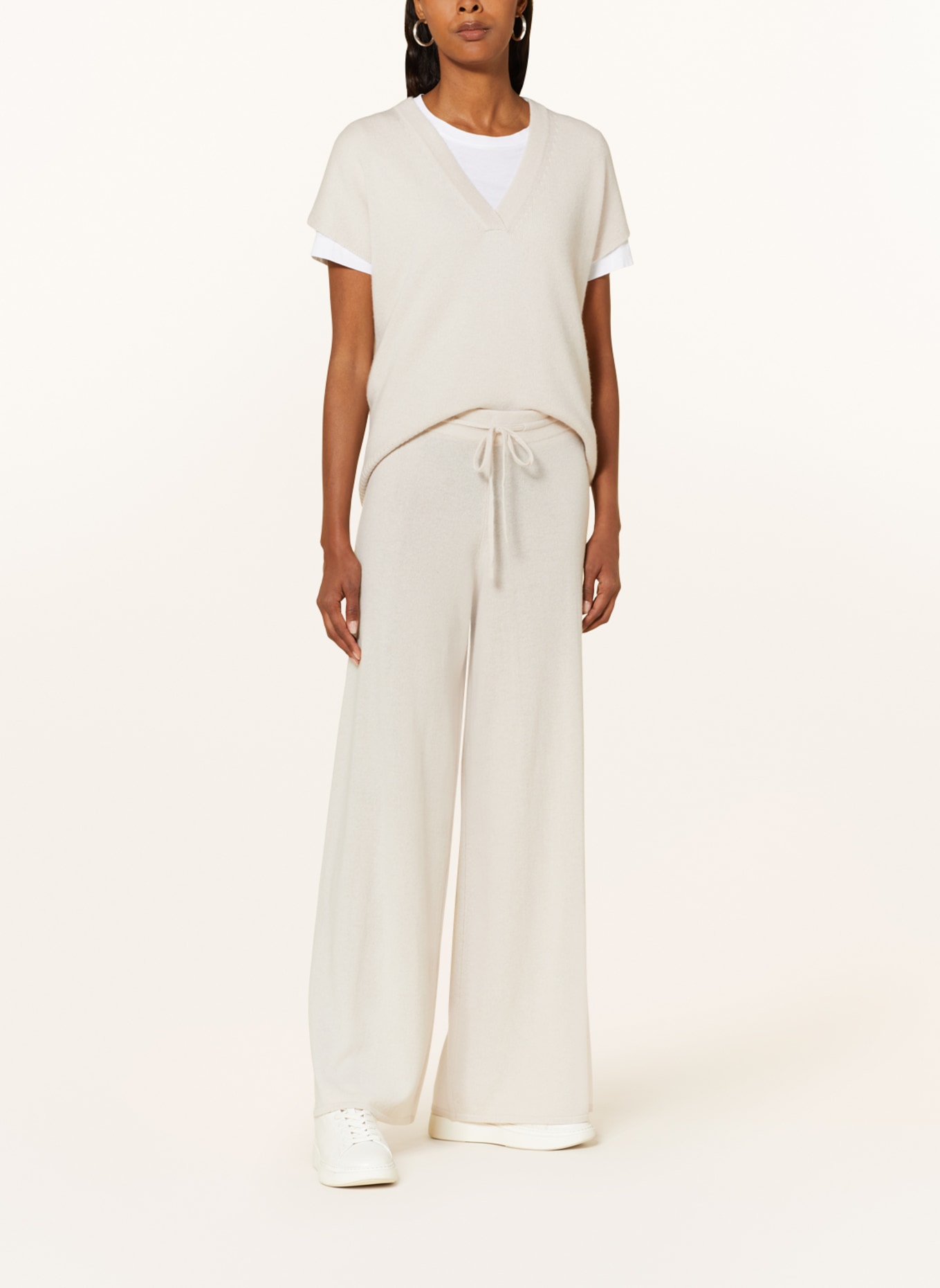 lilienfels Knit trousers with cashmere, Color: CREAM (Image 2)