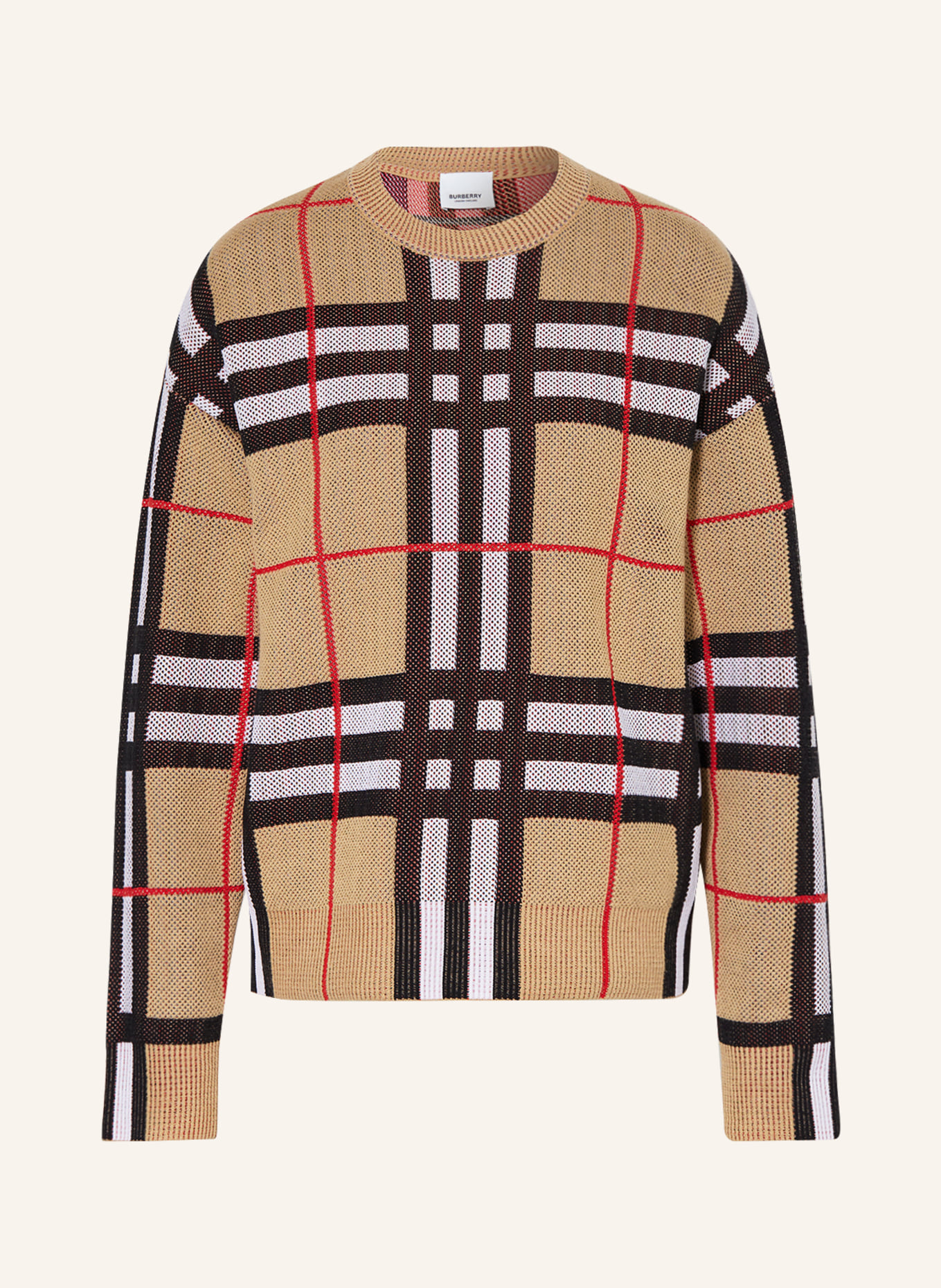 BURBERRY Sweater HARRIETTA, Color: BEIGE/ BLACK/ WHITE (Image 1)
