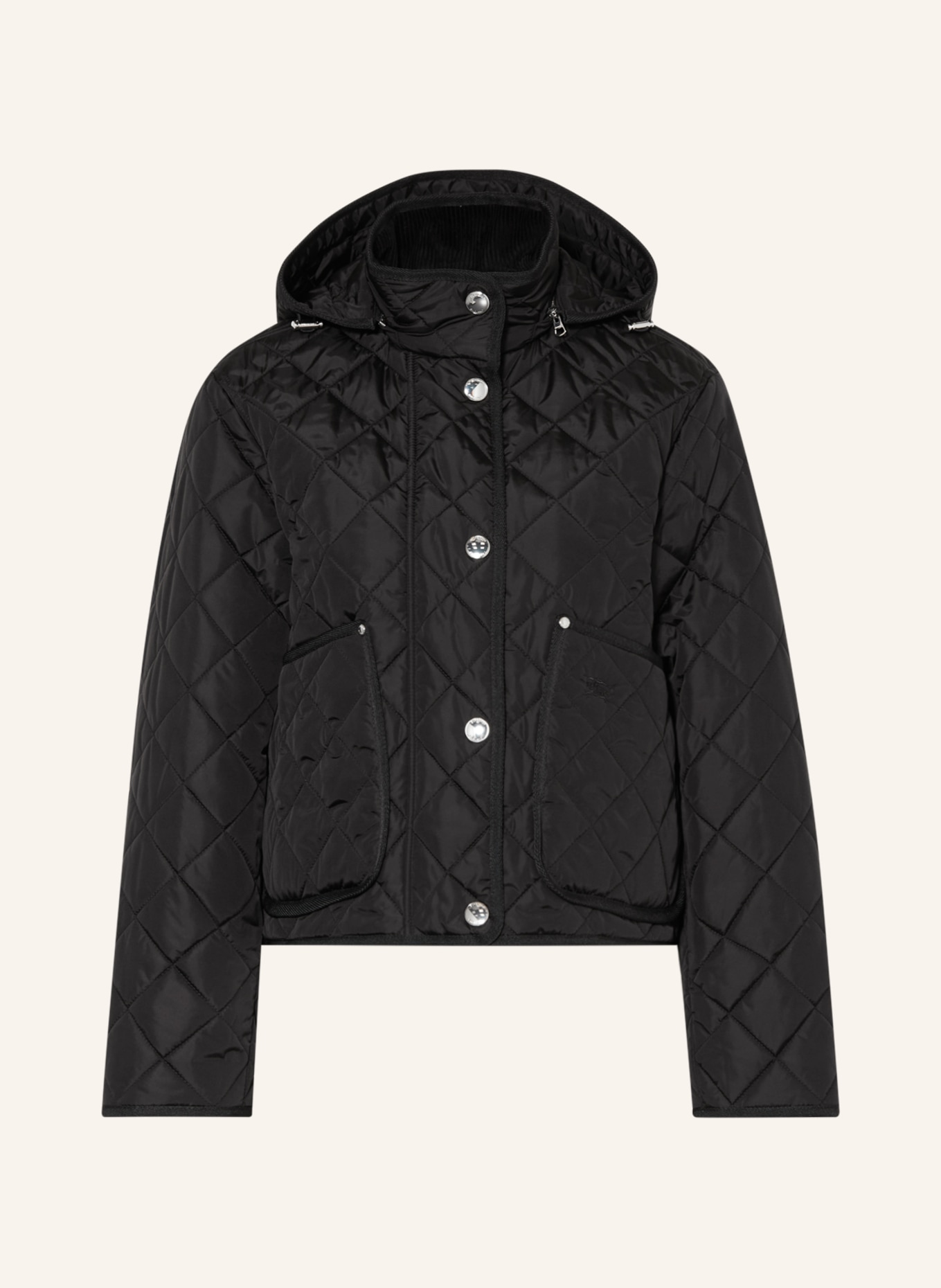 BURBERRY Quilted jacket HUMBIE with detachable hood, Color: BLACK (Image 1)