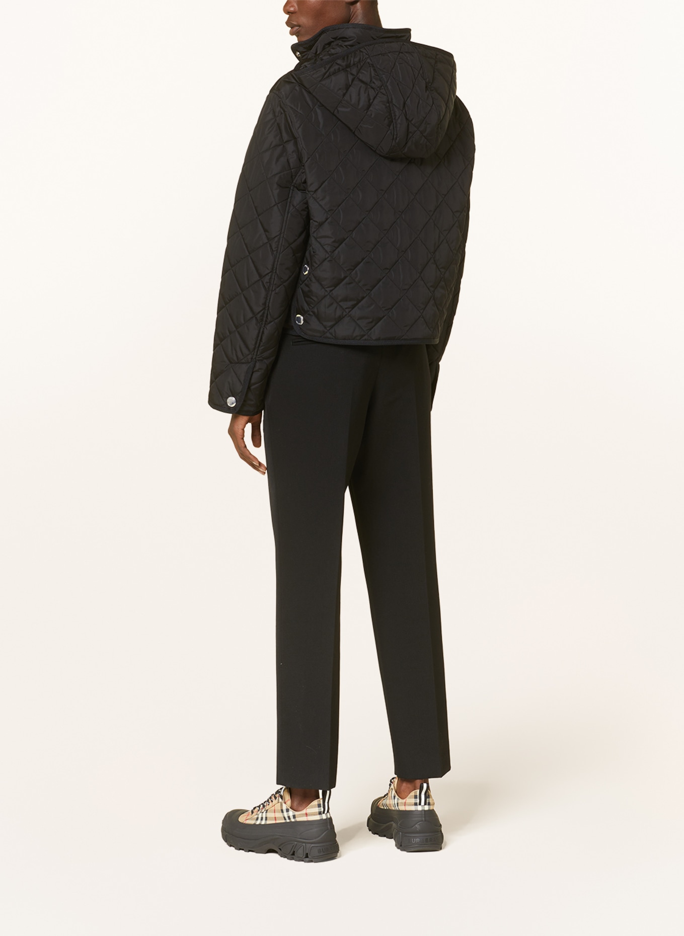 BURBERRY Quilted jacket HUMBIE with detachable hood, Color: BLACK (Image 3)