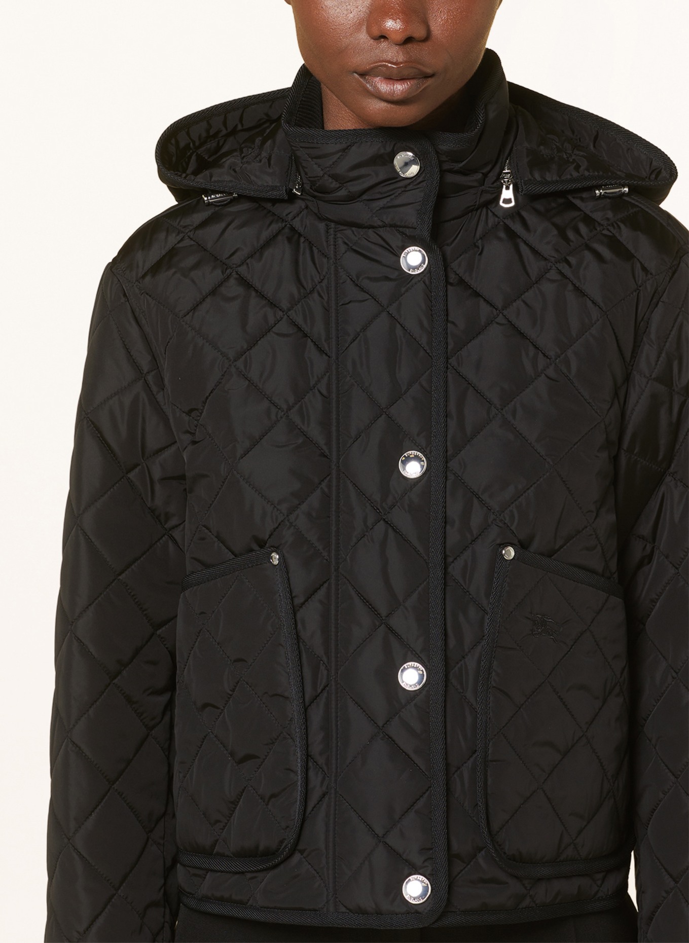 BURBERRY Prošívaná bunda HUMBIE s odnímatelnou kapucí, Barva: ČERNÁ (Obrázek 5)