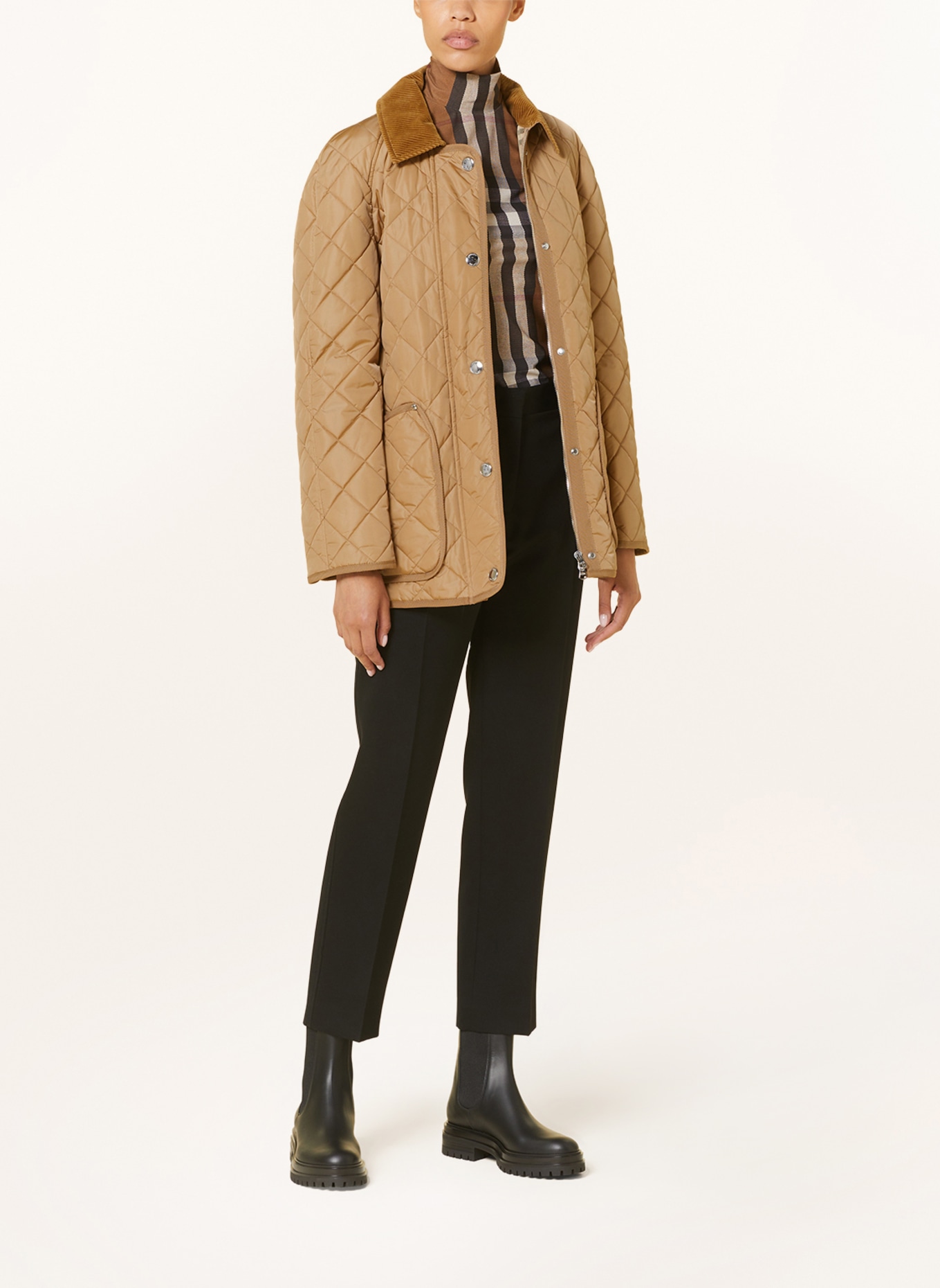 BURBERRY Quilted coat, Color: CAMEL (Image 2)