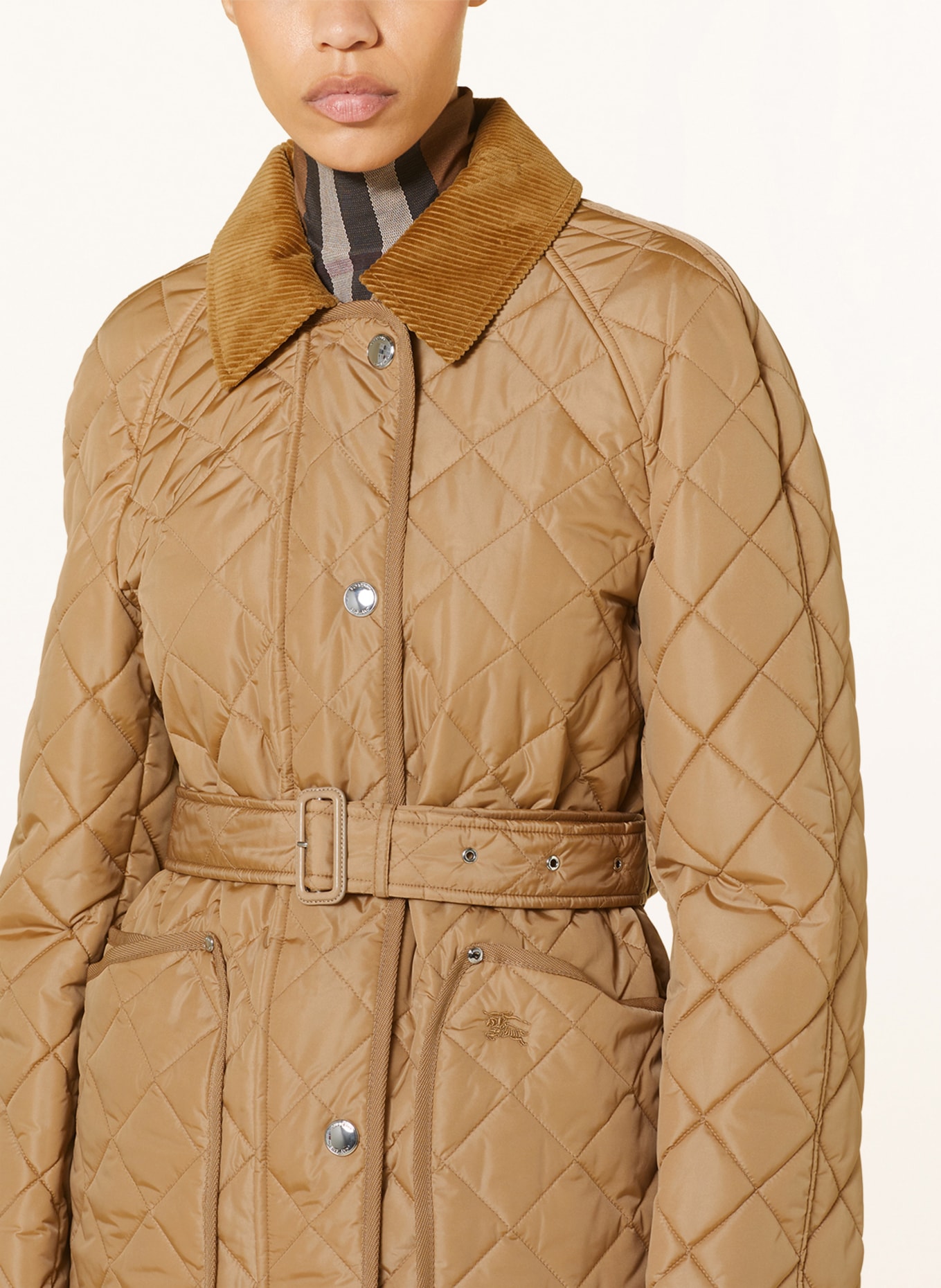 BURBERRY Quilted coat, Color: CAMEL (Image 4)