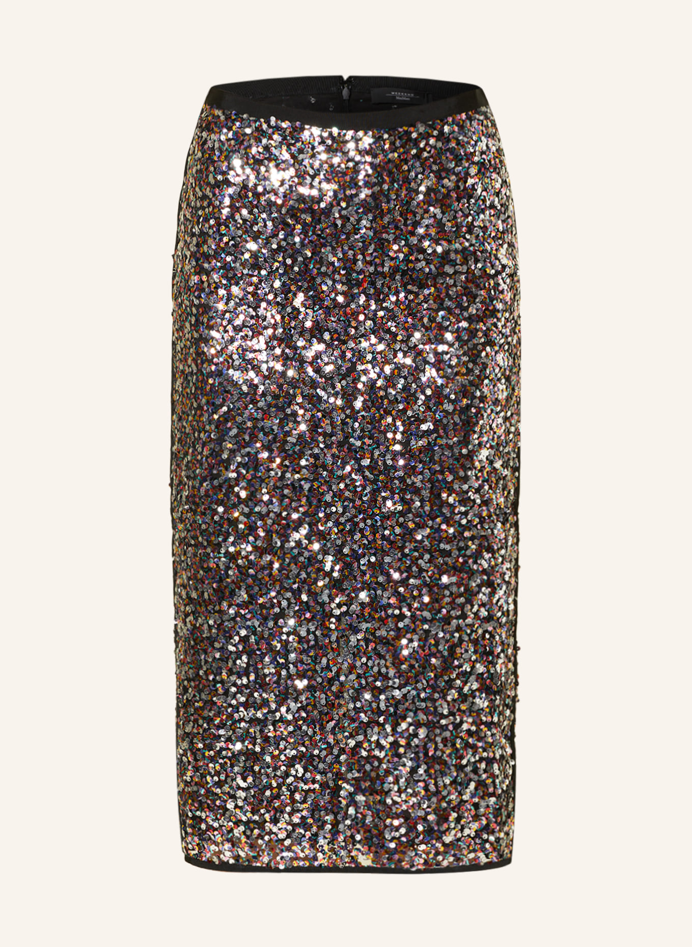 WEEKEND MaxMara Mesh skirt ROBERT with sequins, Color: BLACK/ GOLD/ SILVER (Image 1)