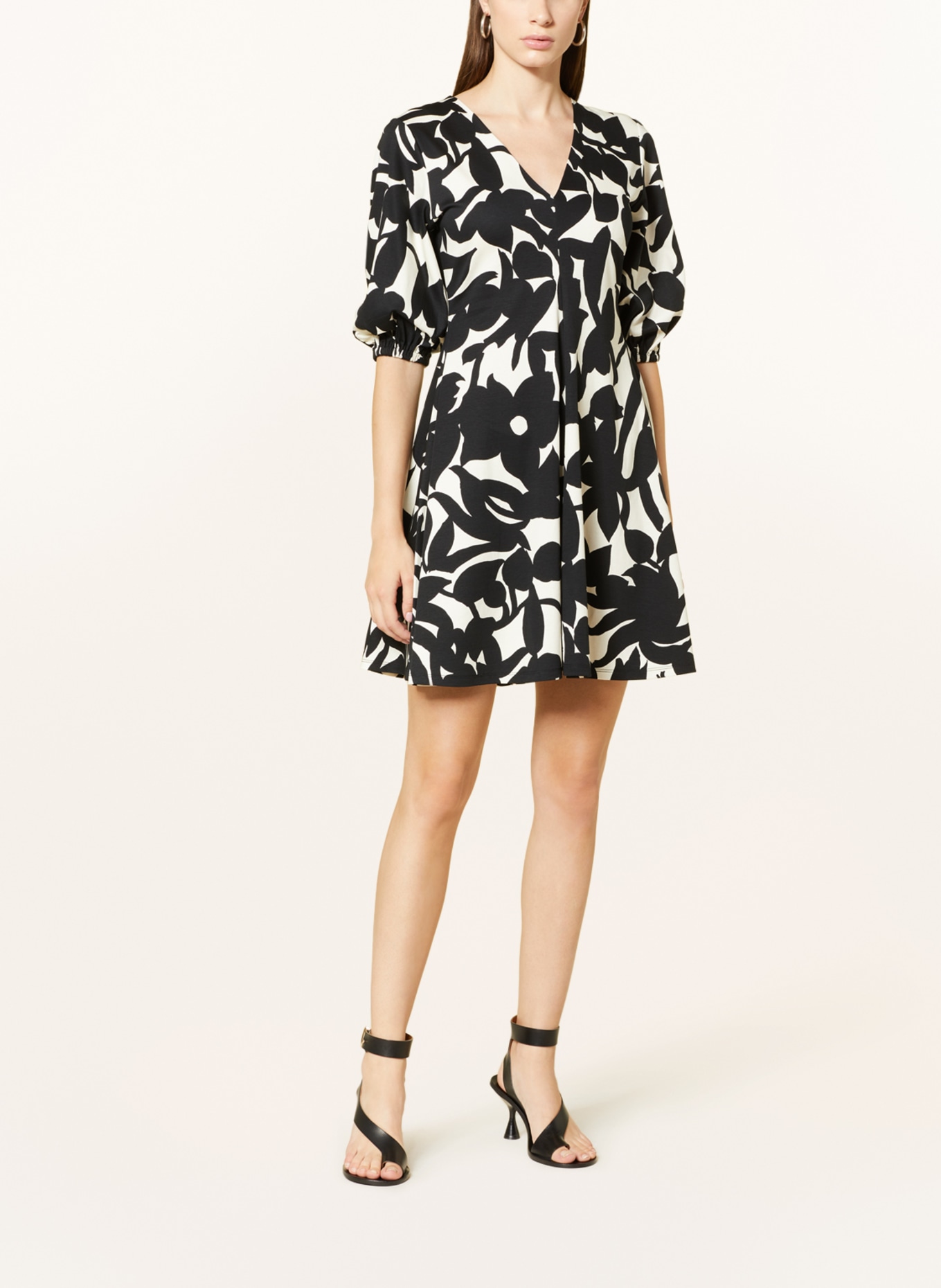 WEEKEND MaxMara Jersey dress CINGHIA, Color: BLACK/ WHITE (Image 2)