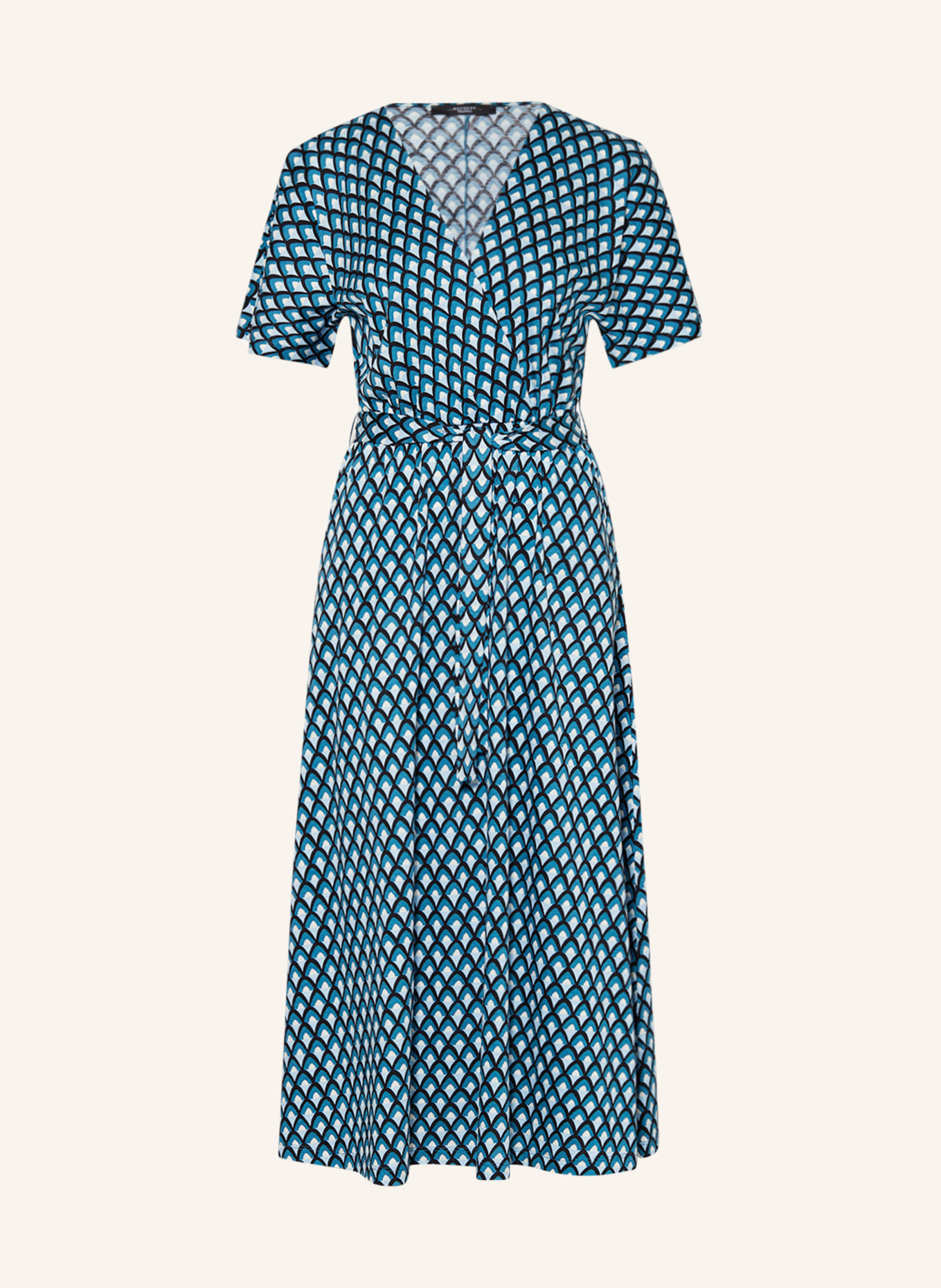 WEEKEND MaxMara Jersey dress PAPIRO, Color: TEAL/ WHITE/ LIGHT BLUE (Image 1)