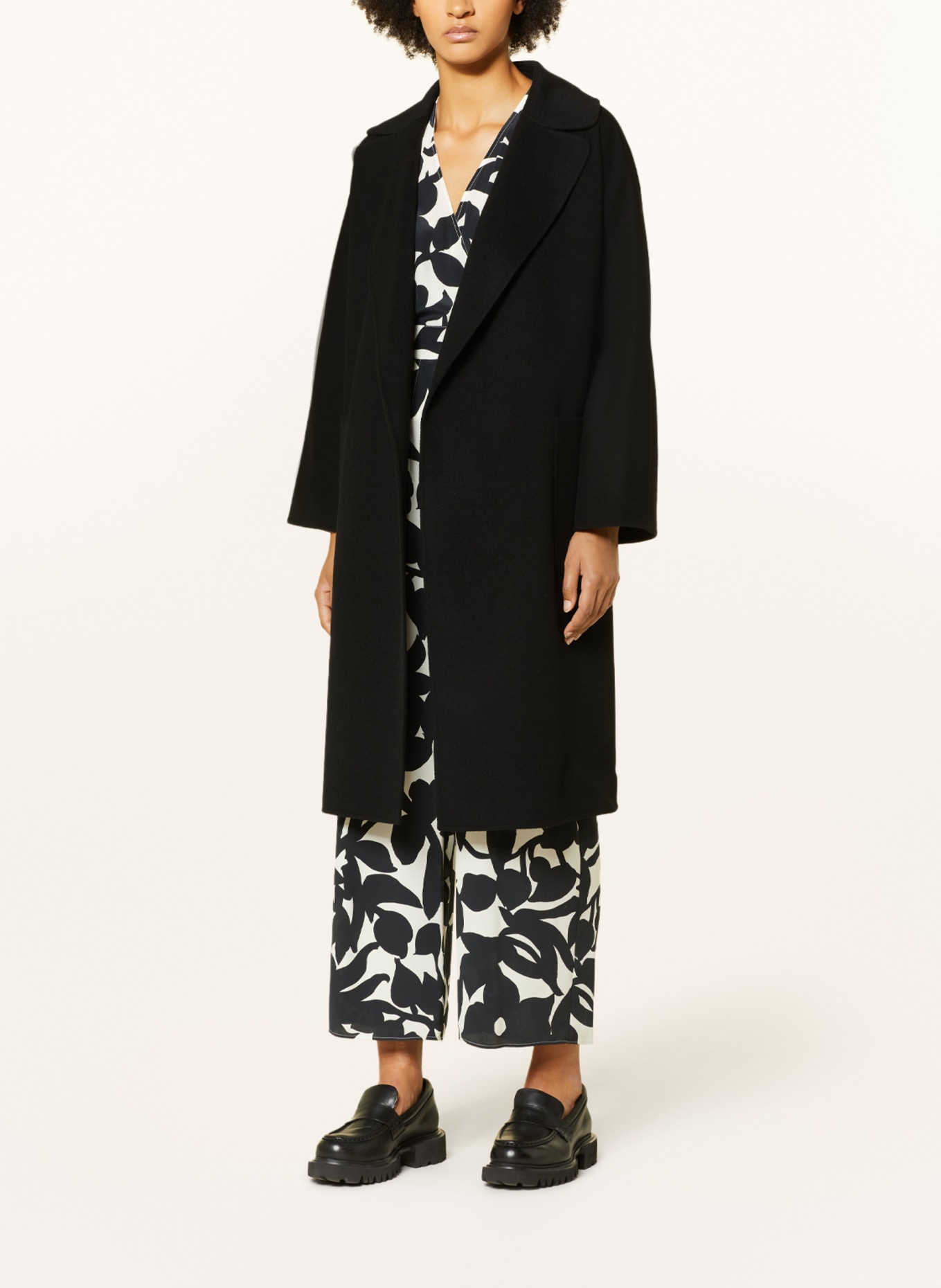 WEEKEND MaxMara Wool coat ROVO, Color: BLACK (Image 2)