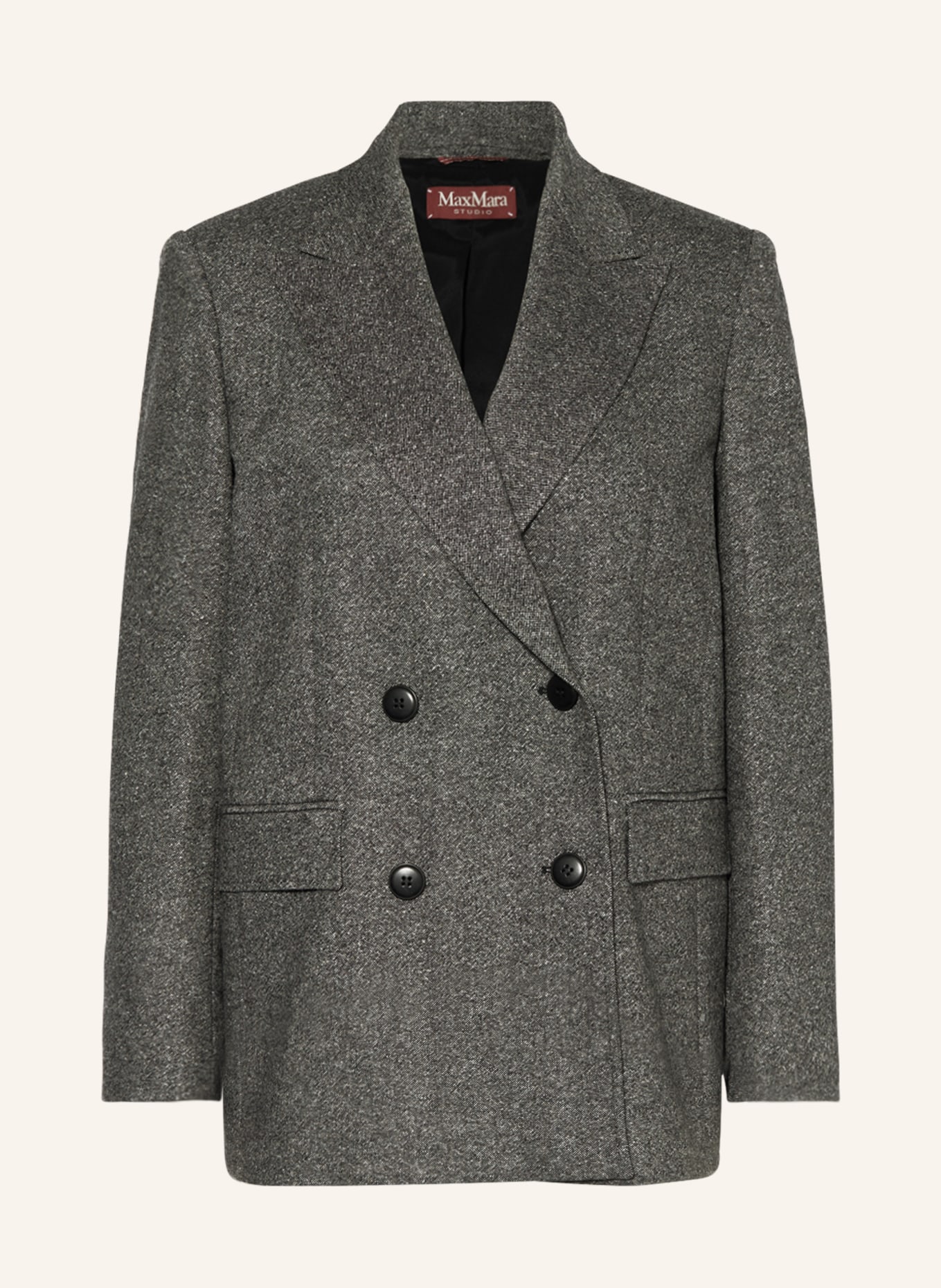 MaxMara STUDIO Tweed blazer LAVAGNA, Color: GRAY (Image 1)