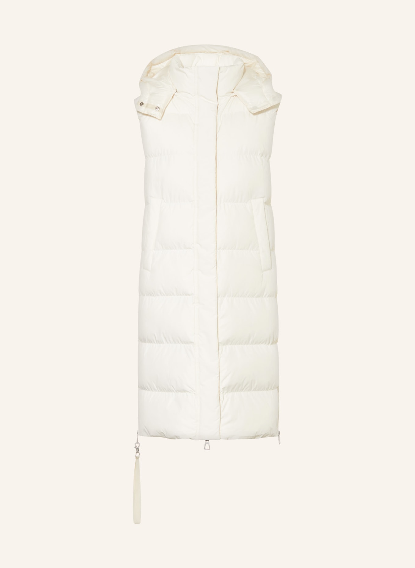darling harbour Quilted vest with removable hood and SORONA®AURA insulation, Color: WHITE (Image 1)