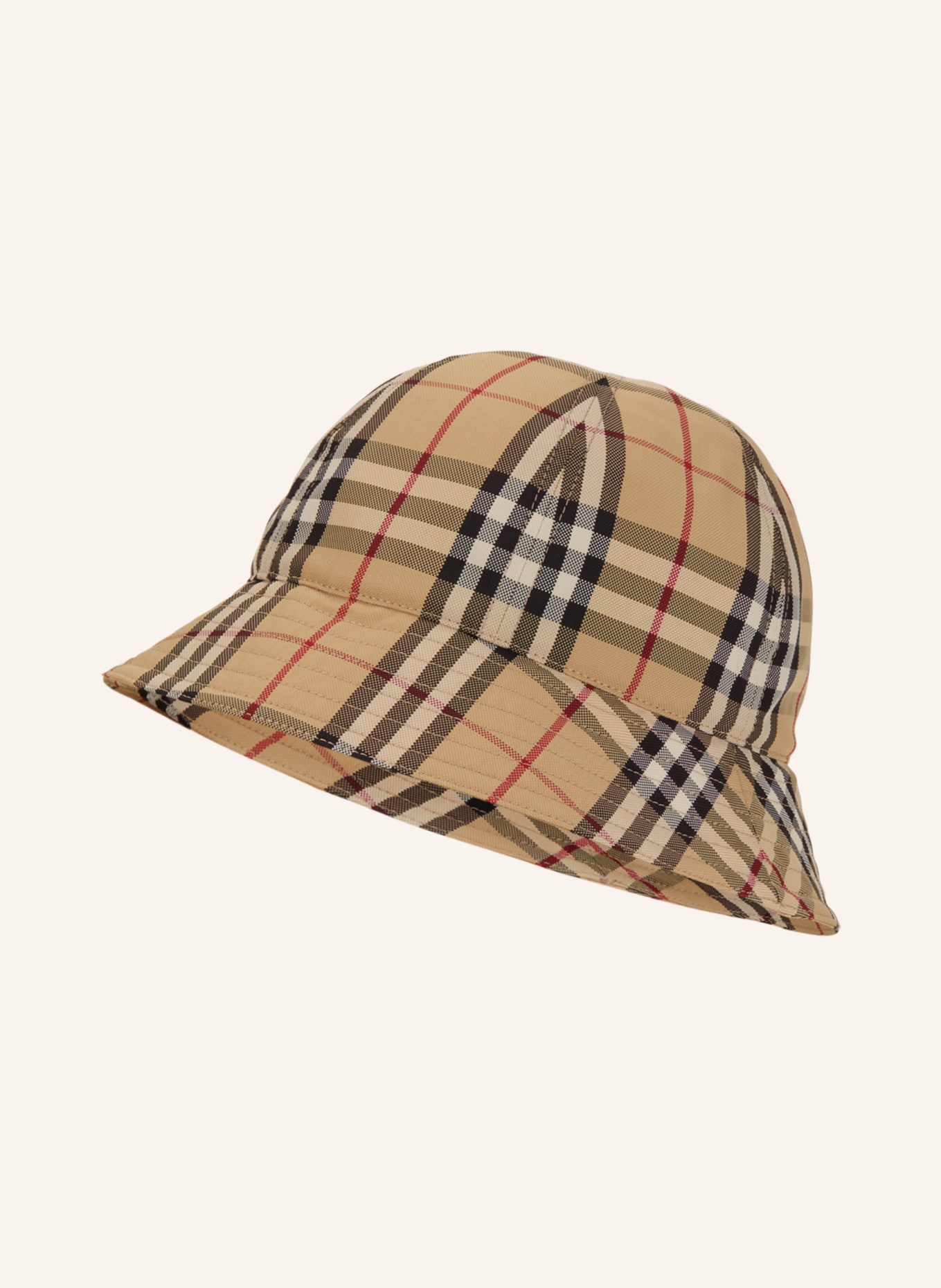 BURBERRY Bucket-Hat, Farbe: BEIGE/ SCHWARZ/ DUNKELROT (Bild 1)