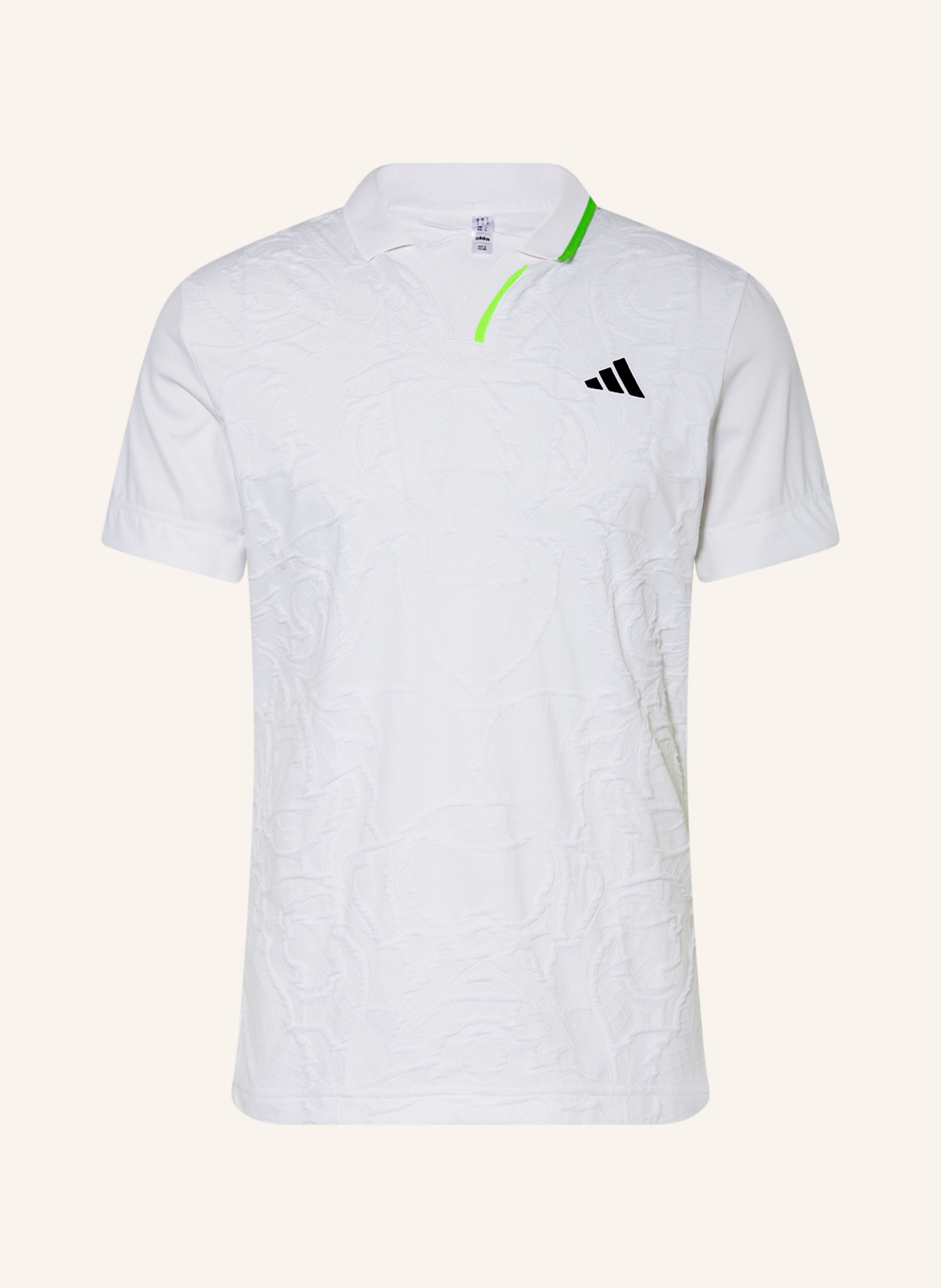 adidas Performance polo shirt AEROREADY FREELIFT PRO, Color: WHITE/ NEON GREEN (Image 1)