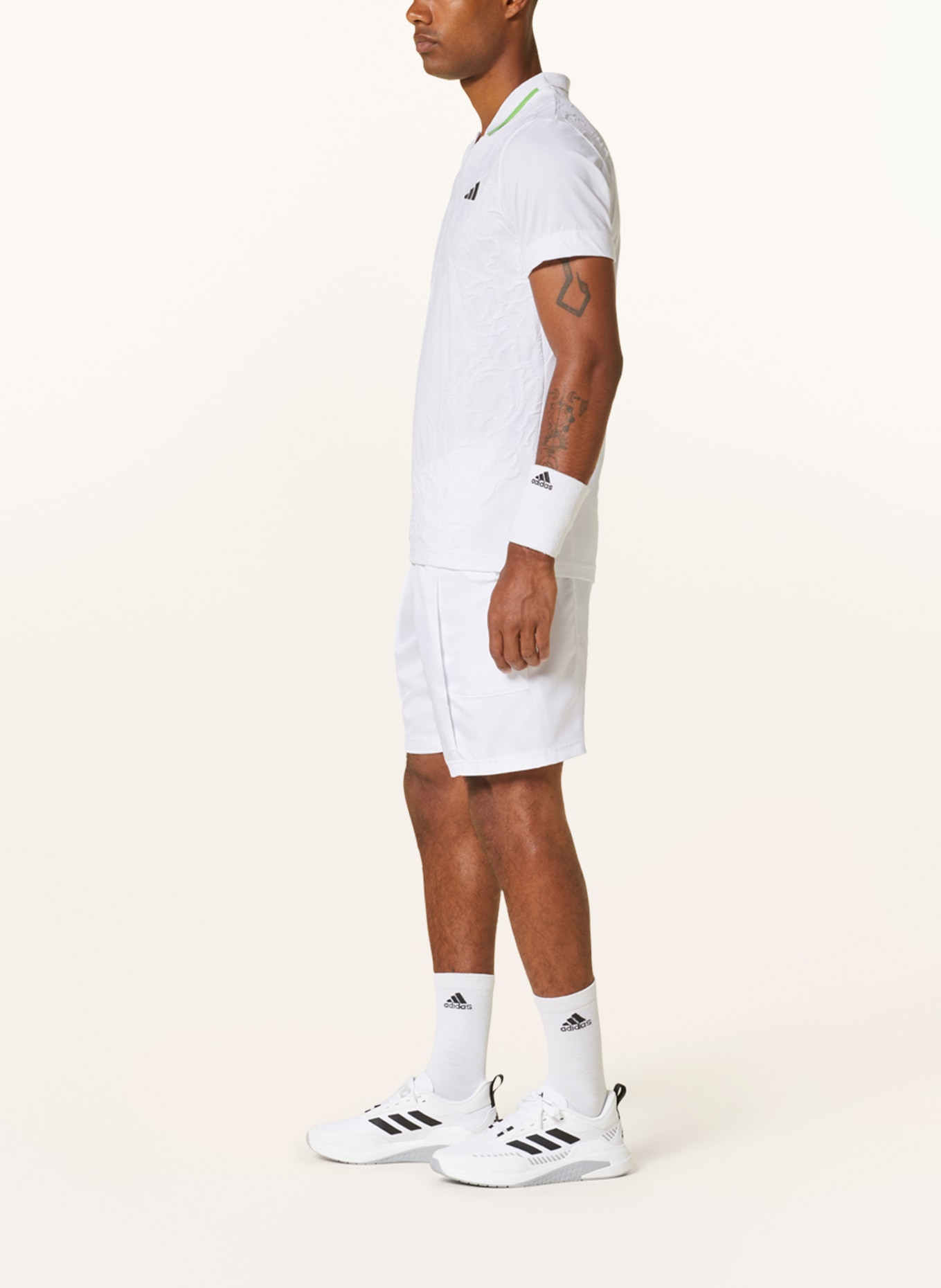 adidas Szorty tenisowe AEROREADY PRO z siateczką, Kolor: BIAŁY (Obrazek 4)