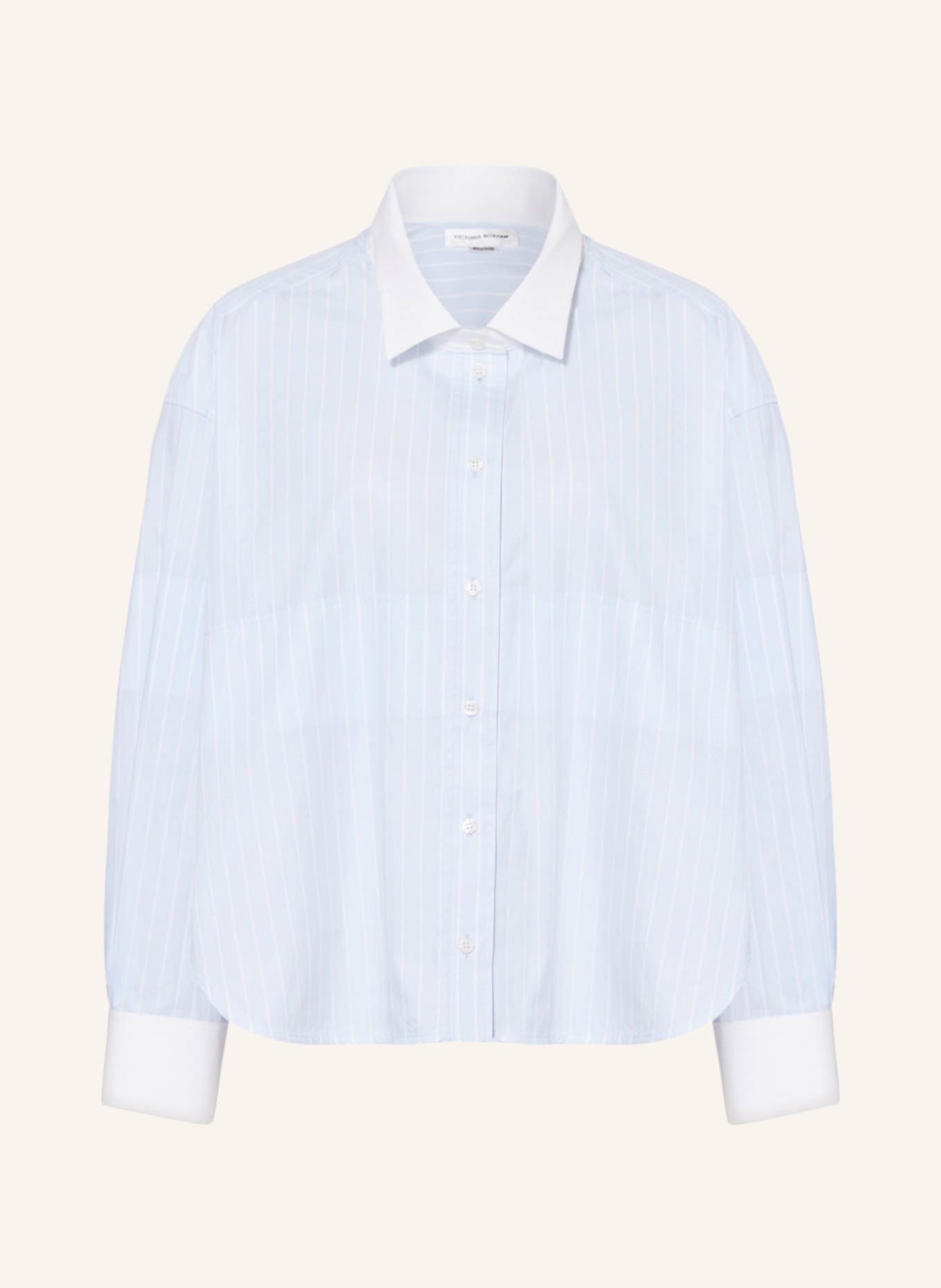 VICTORIABECKHAM Shirt blouse, Color: WHITE/ LIGHT BLUE (Image 1)
