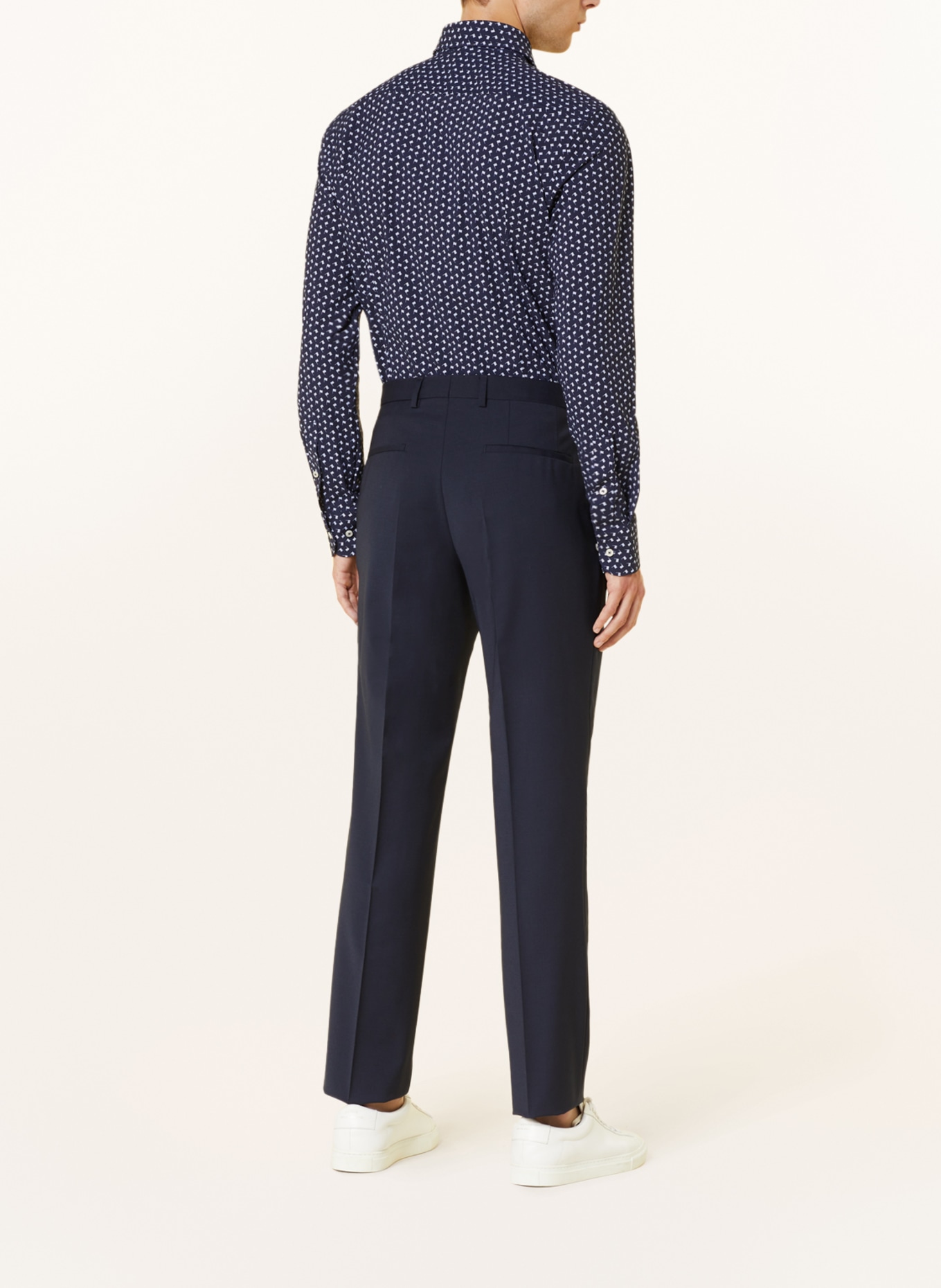 BOSS Jerseyhemd HANK PERFORMANCE Slim Fit, Farbe: DUNKELBLAU/ WEISS (Bild 3)