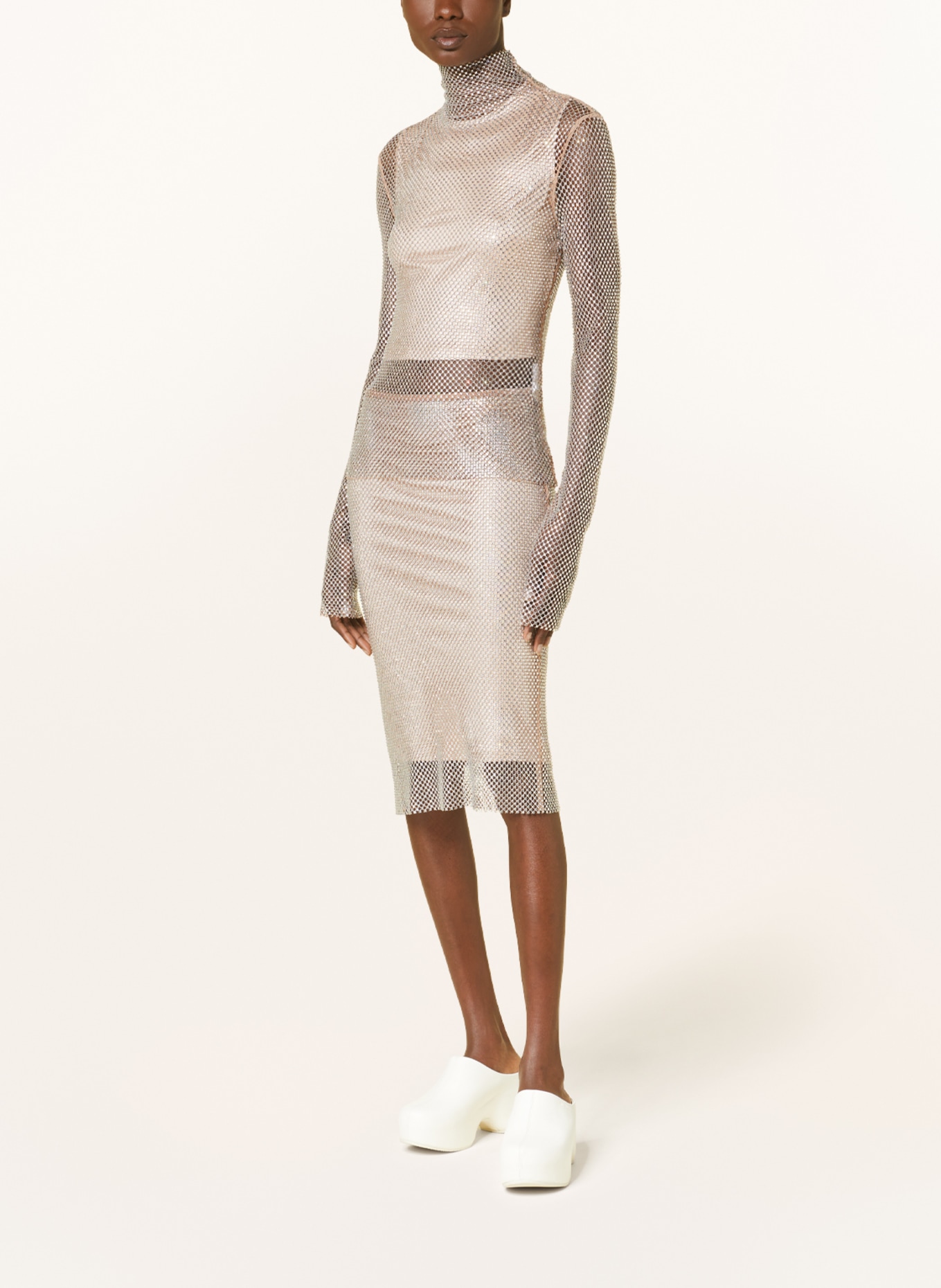 SPORTMAX Síťovaná sukně SENIOR s ozdobnými kamínky, Barva: STŘÍBRNÁ (Obrázek 2)