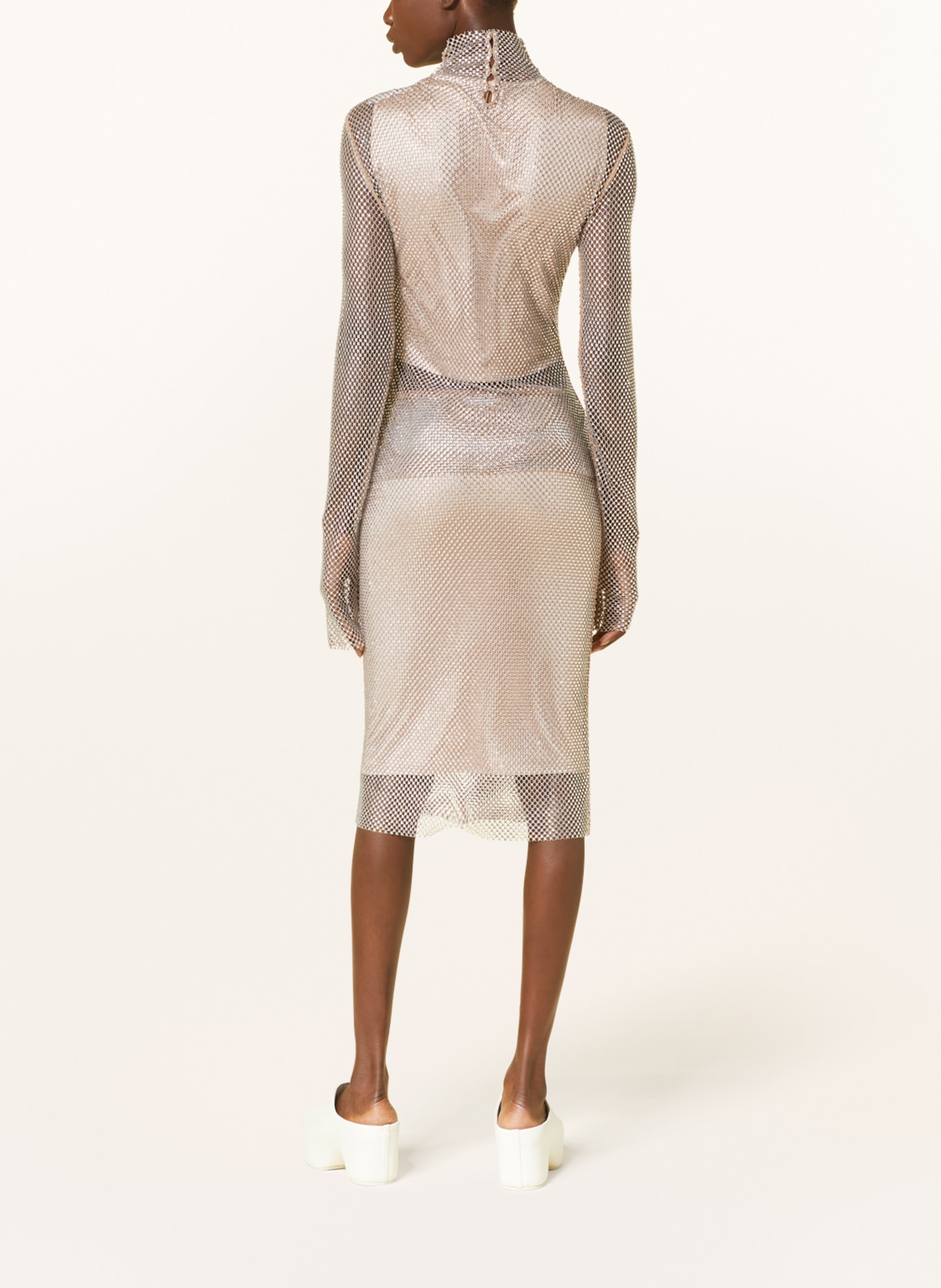 SPORTMAX Síťovaná sukně SENIOR s ozdobnými kamínky, Barva: STŘÍBRNÁ (Obrázek 3)