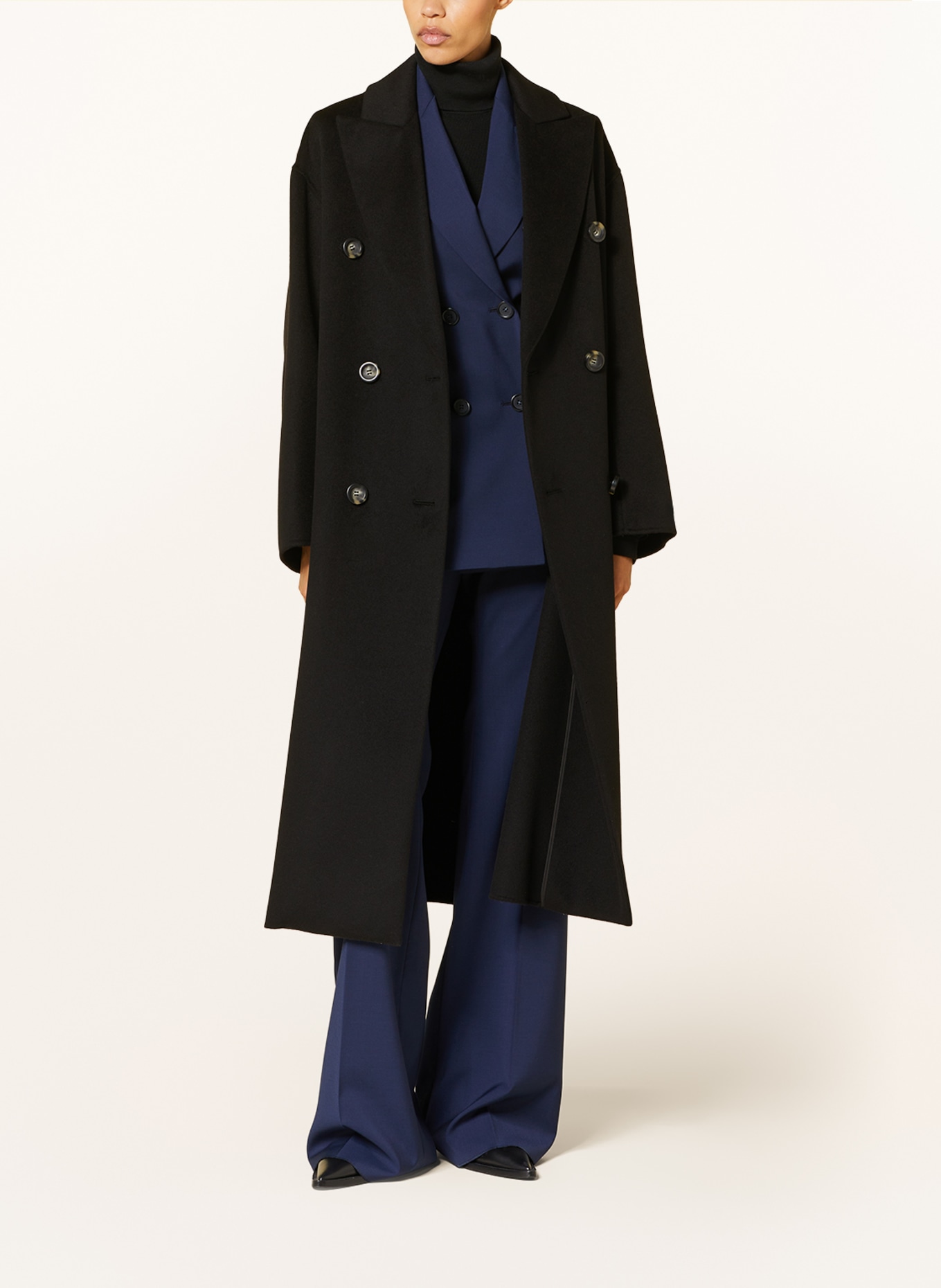 SPORTMAX Wool coat DRAGHI, Color: BLACK (Image 2)