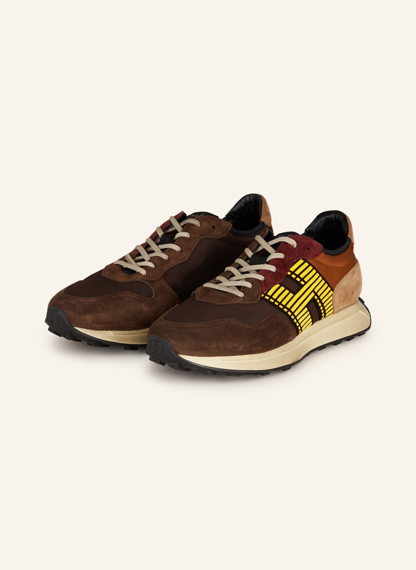 HOGAN Sneaker H601, Farbe: BRAUN/ DUNKELGELB (Bild 1)