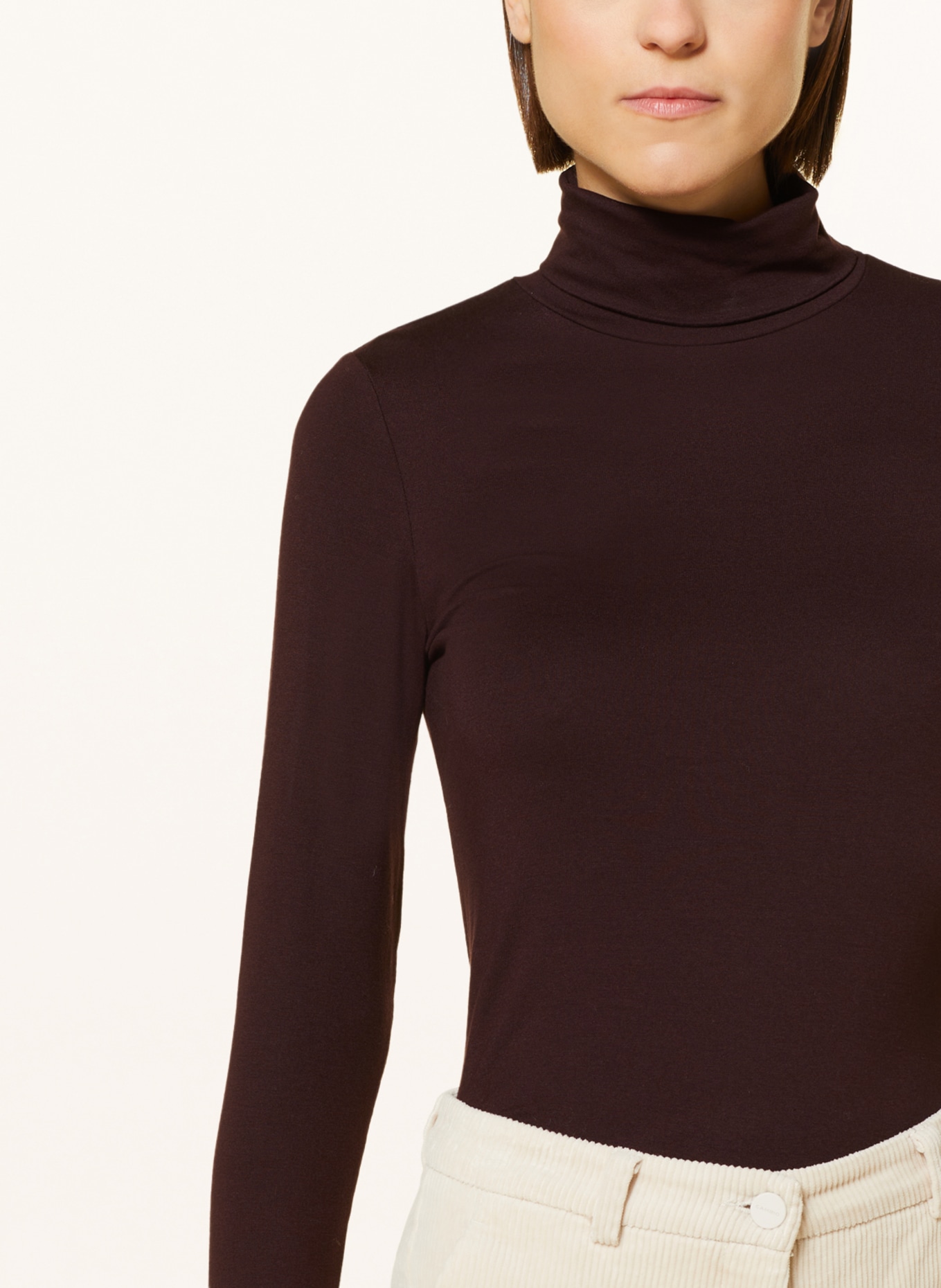 MAJESTIC FILATURES Rollkragenshirt: DUNKELLILA