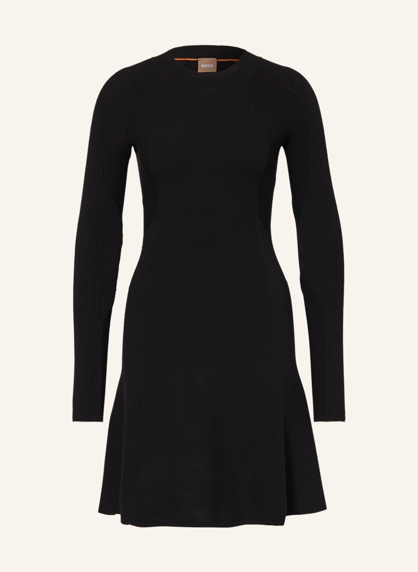 BOSS Knit dress FIROKO, Color: BLACK (Image 1)