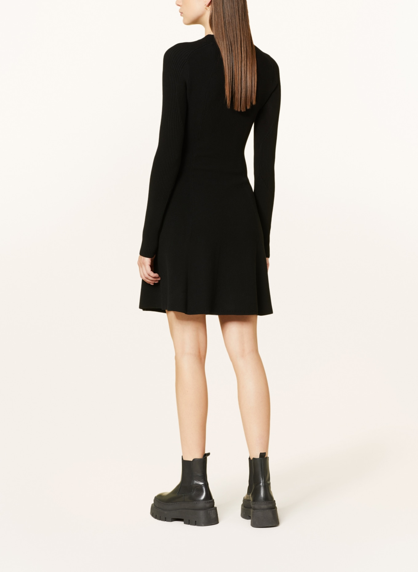 BOSS Knit dress FIROKO, Color: BLACK (Image 3)