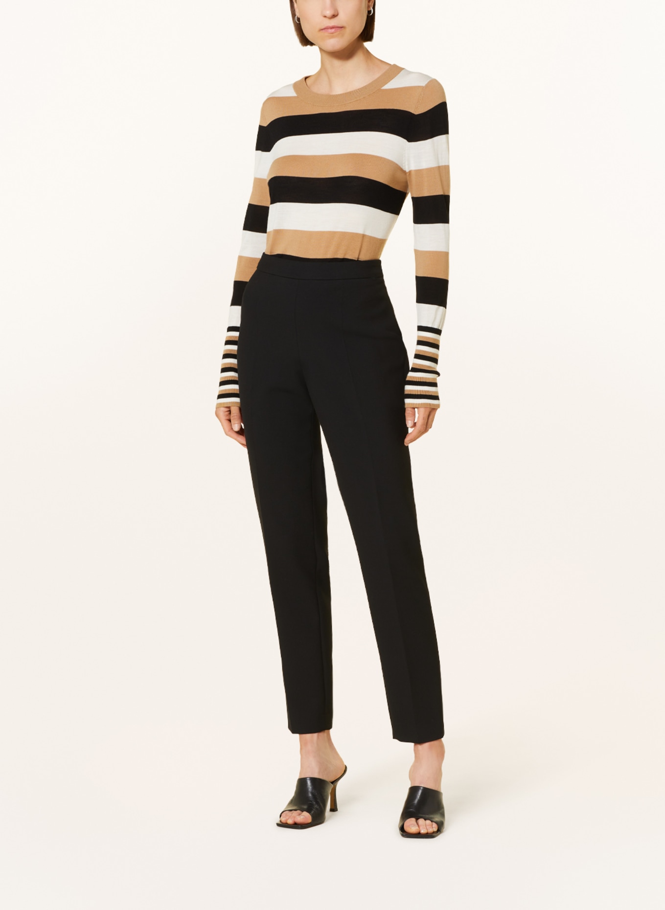 BOSS Sweater FODINASIA, Color: BEIGE/ WHITE/ BLACK (Image 2)